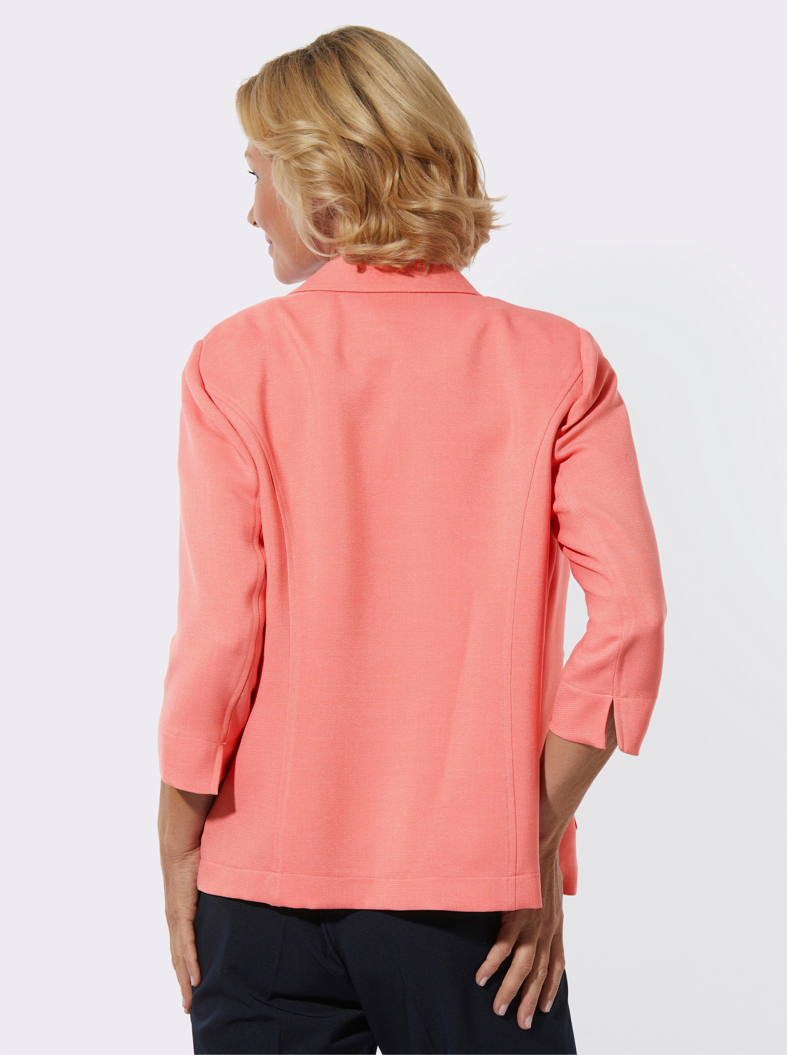 Blouseblazer met glittersteentjes - flamingo gemêleerd