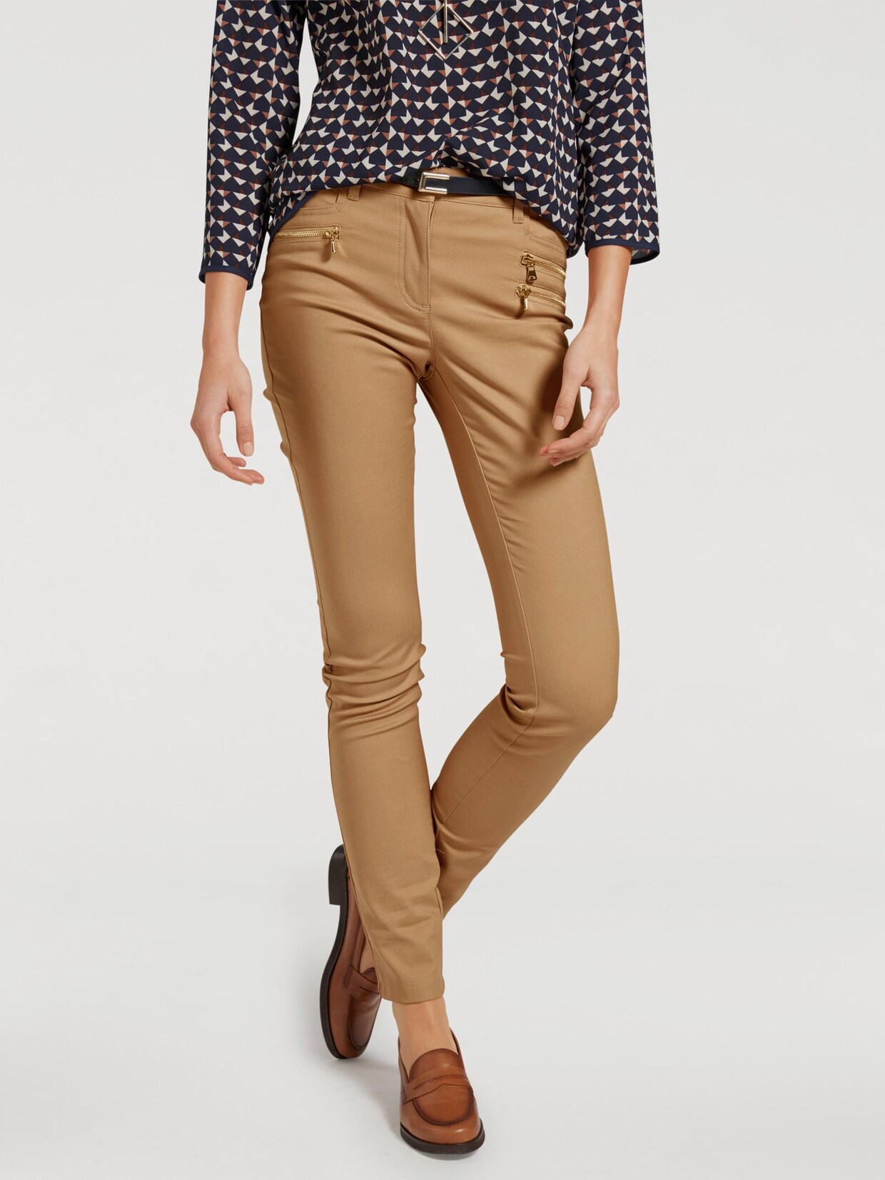 Linea Tesini Bauchweg-Hose - camel