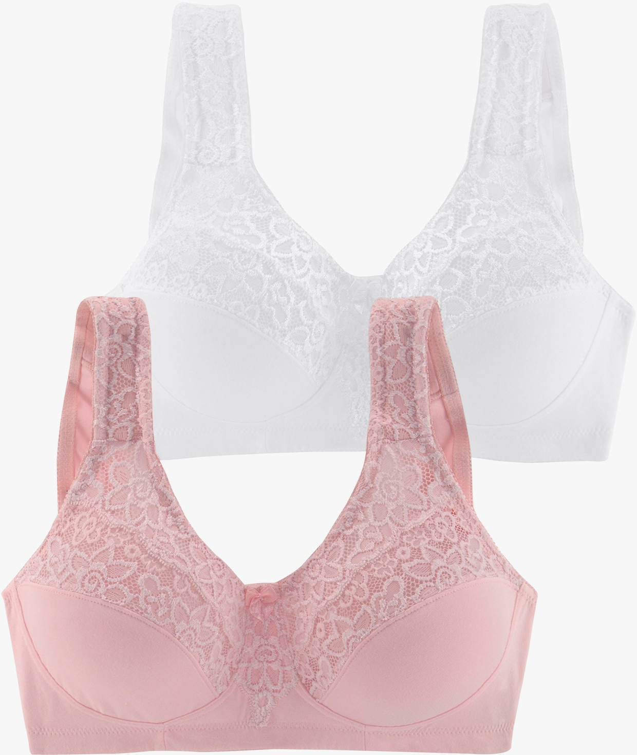 petite fleur Soutien-gorge large - rose + blanc