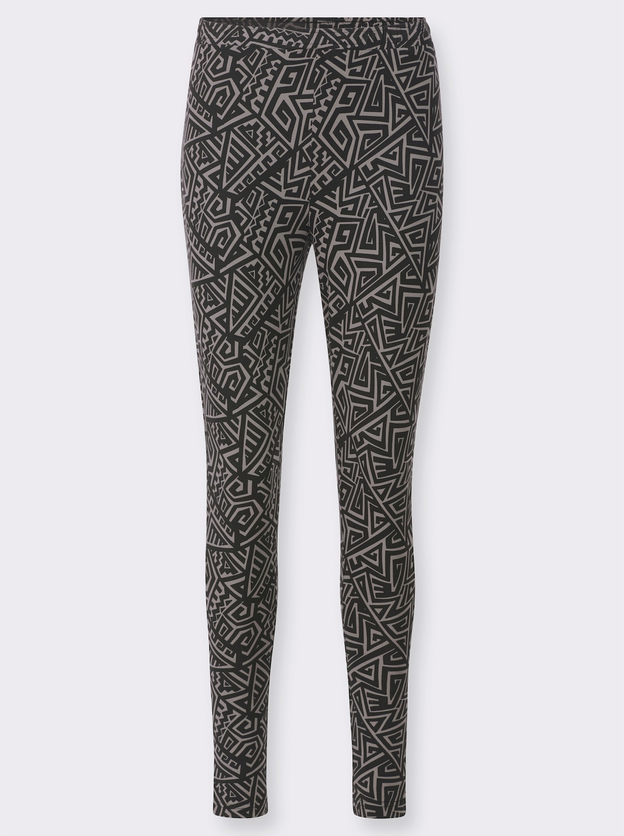 Leggings - schwarz-grau-bedruckt