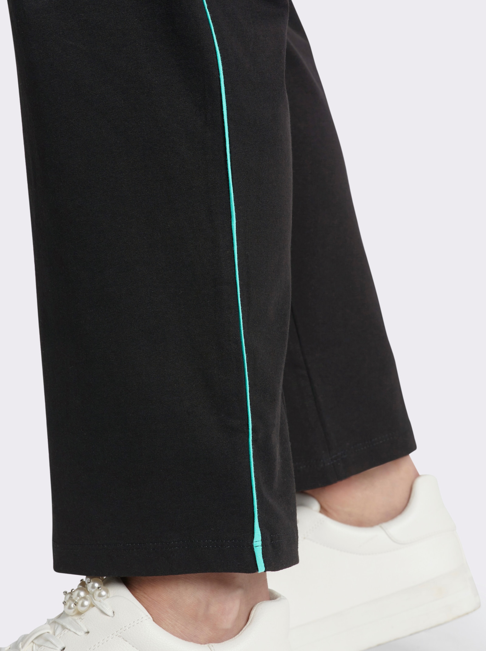 Freizeithose - schwarz-mint