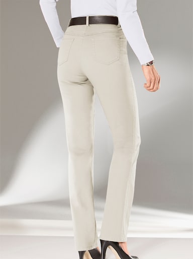 5-Pocket-Jeans gerade geschnitten - wollweiß