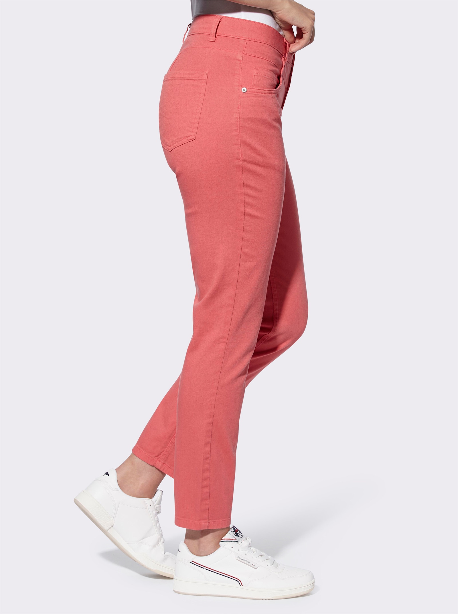 heine 7/8-Hose in 5-Pocket-Style - grapefruit