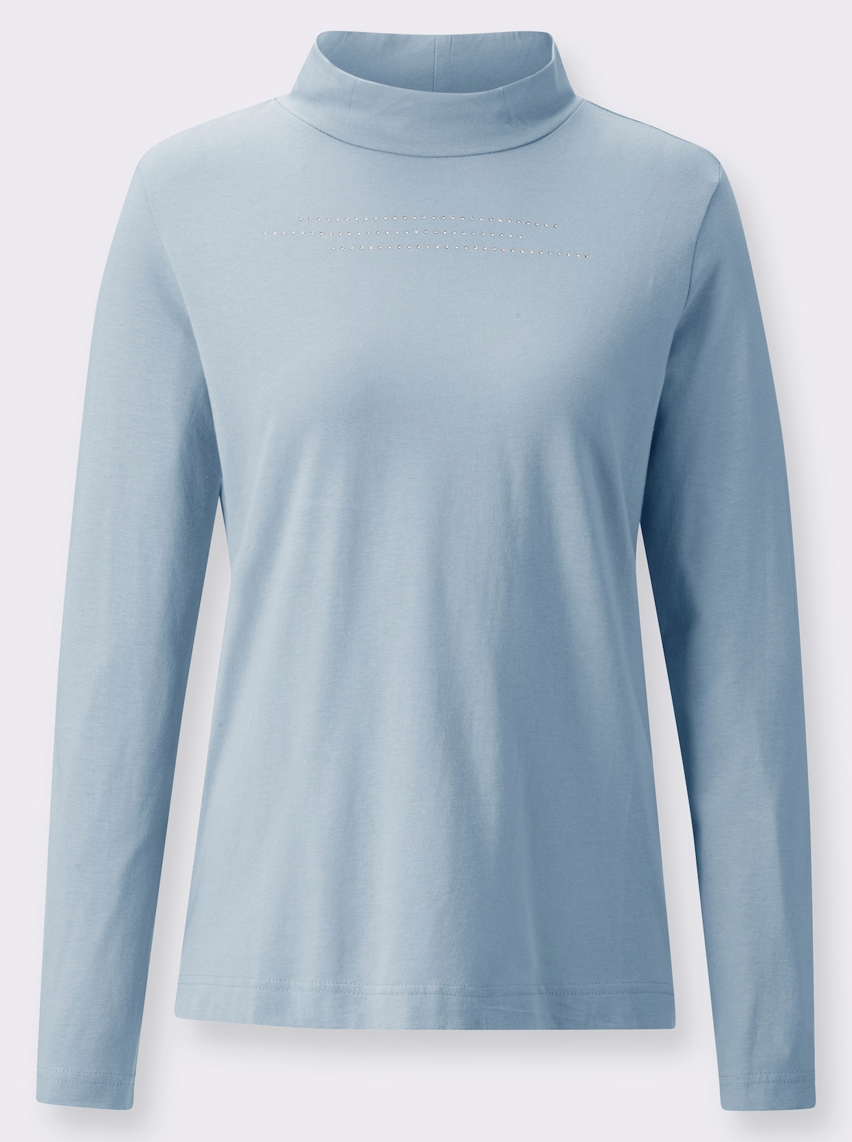 Shirt met opstaande kraag - lichtblauw