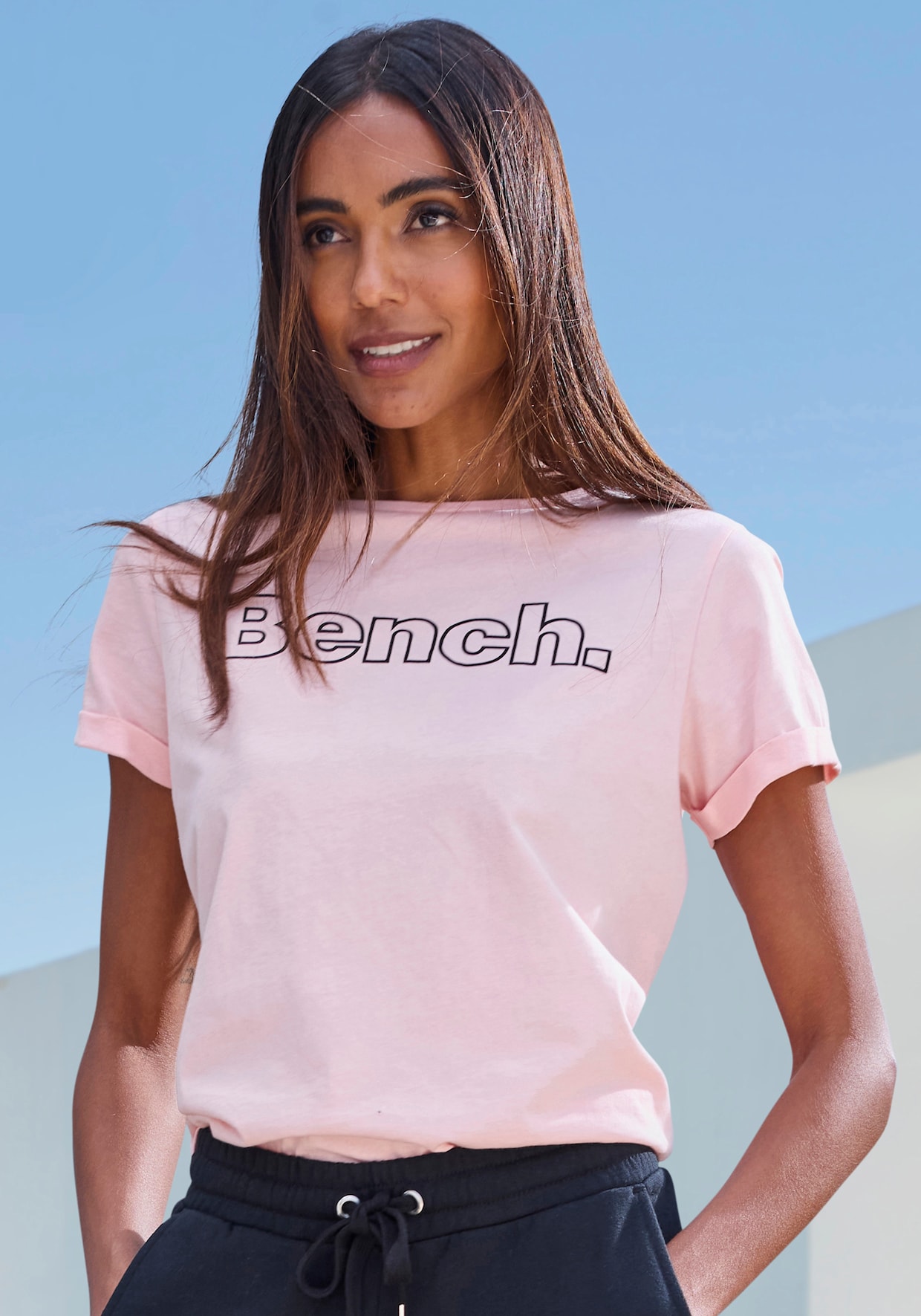 Bench. Loungewear T-Shirt - 1x vanille, 1x rosa