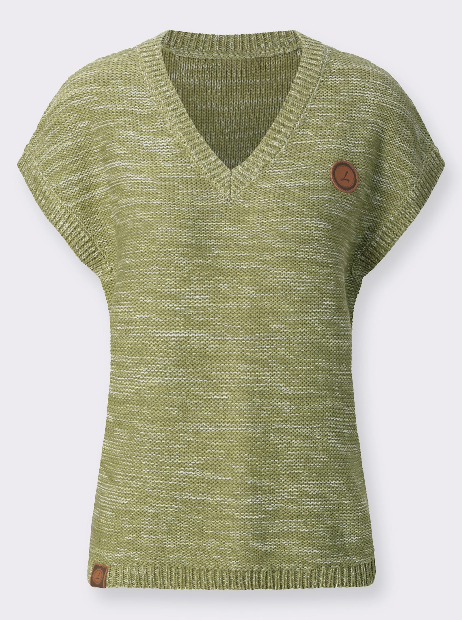 Pullunder in Melange-Optik - schilf-meliert