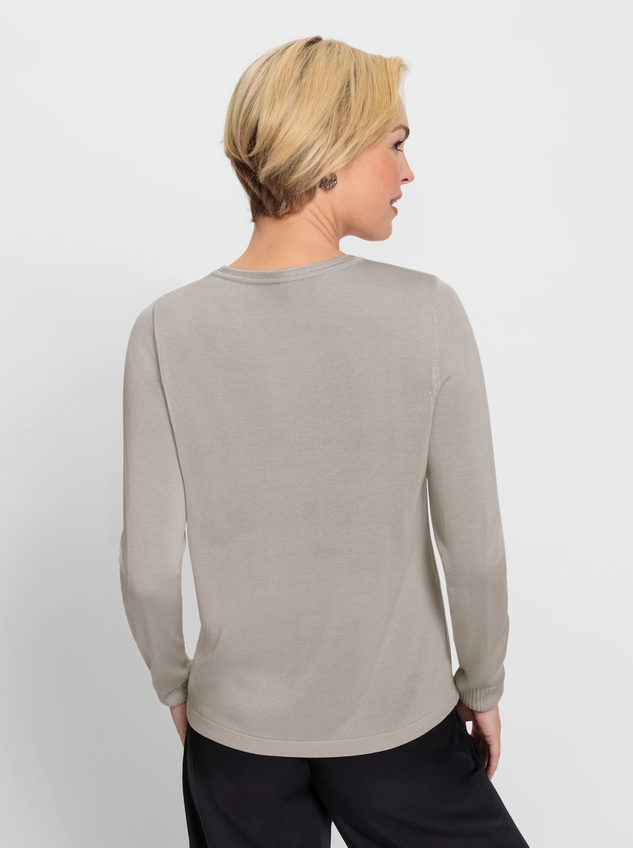 Pullover met lange mouwen - lichtgrijs