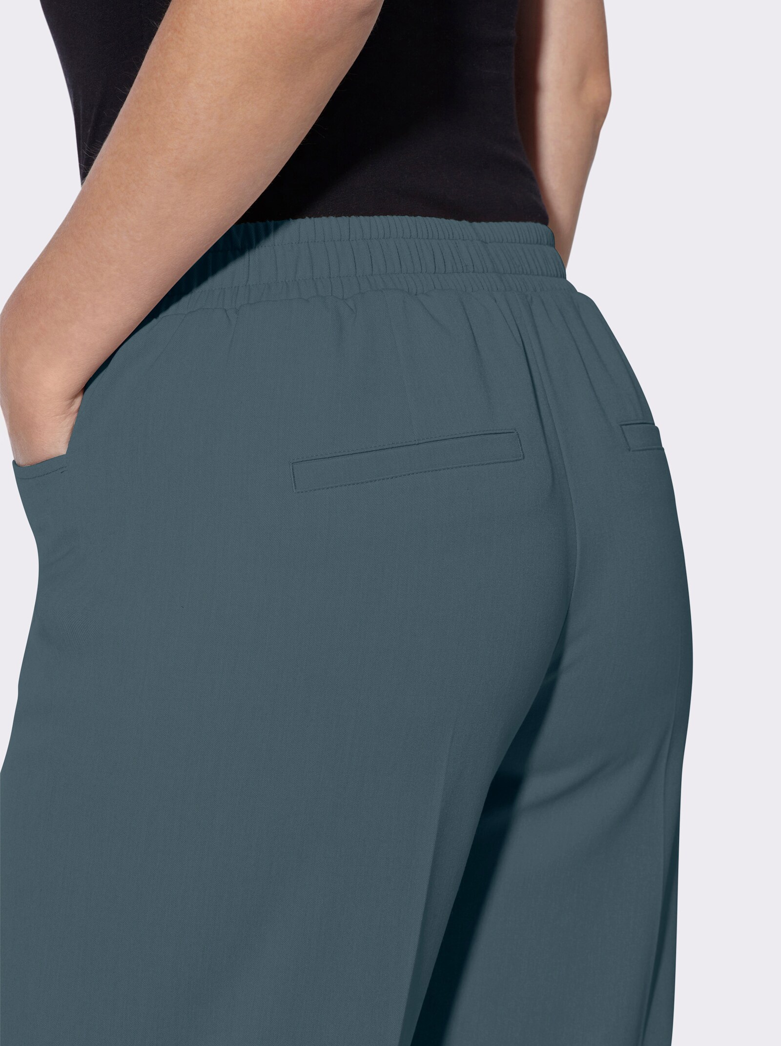 heine Hosen mit Bügelfalte - petrol-meliert