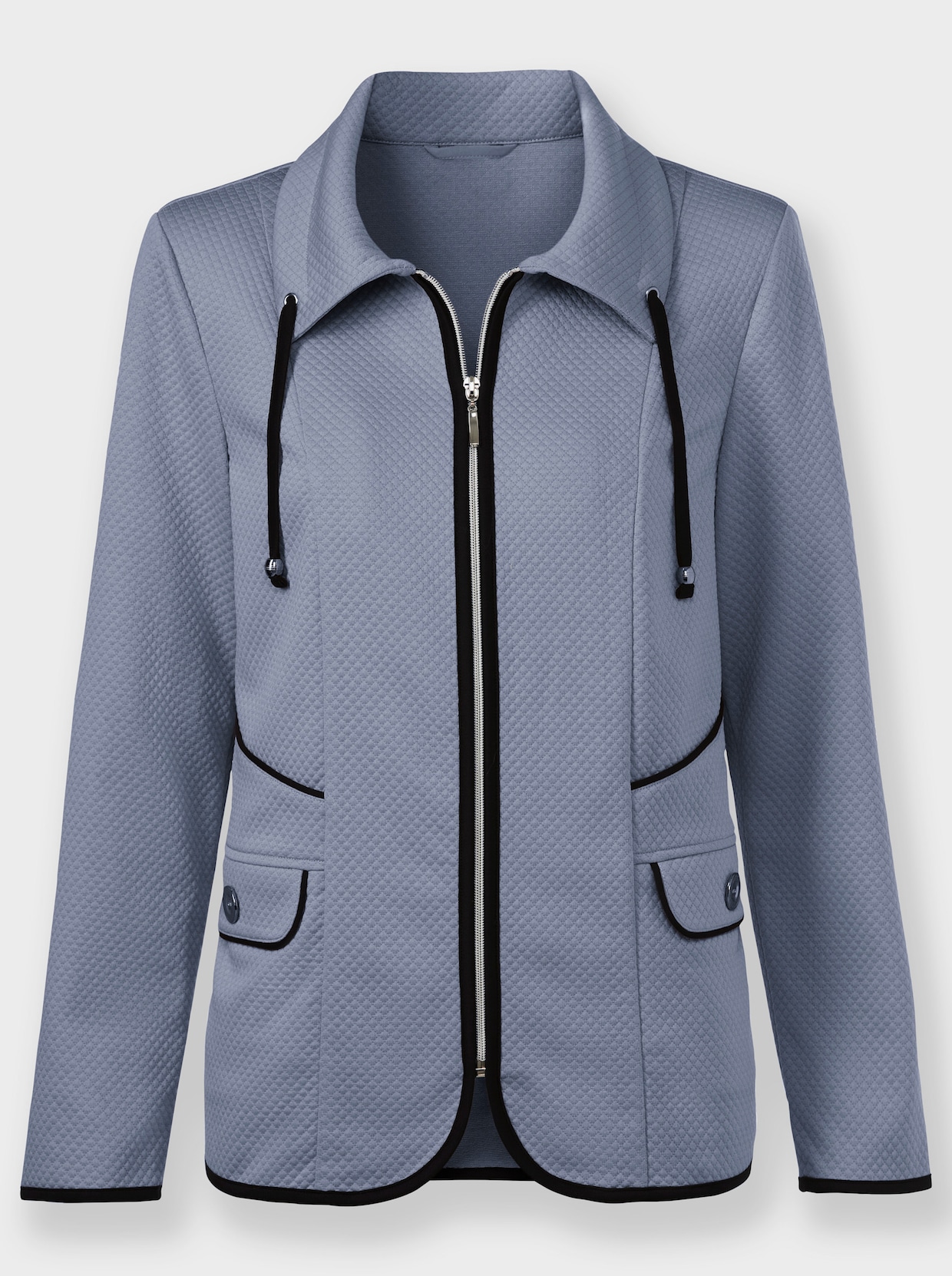 Jersey blazer - duivenblauw