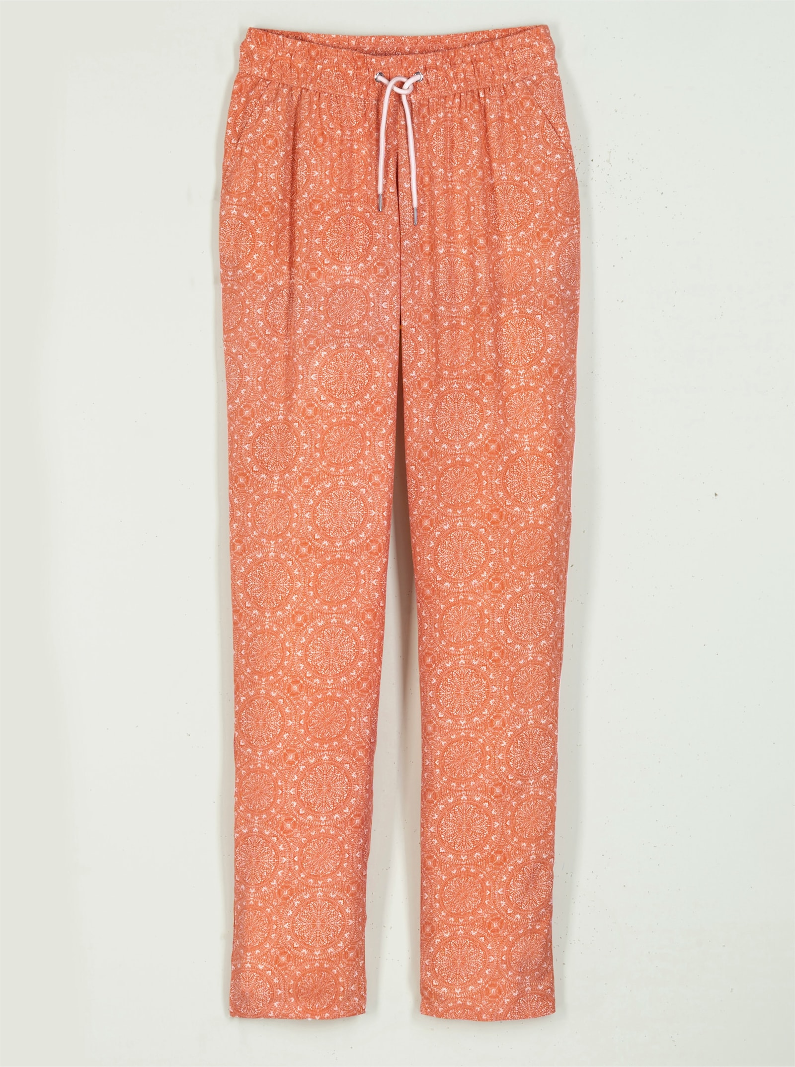 Schlupfhose mit Mandala-Druck - papaya-champagner-bedruckt