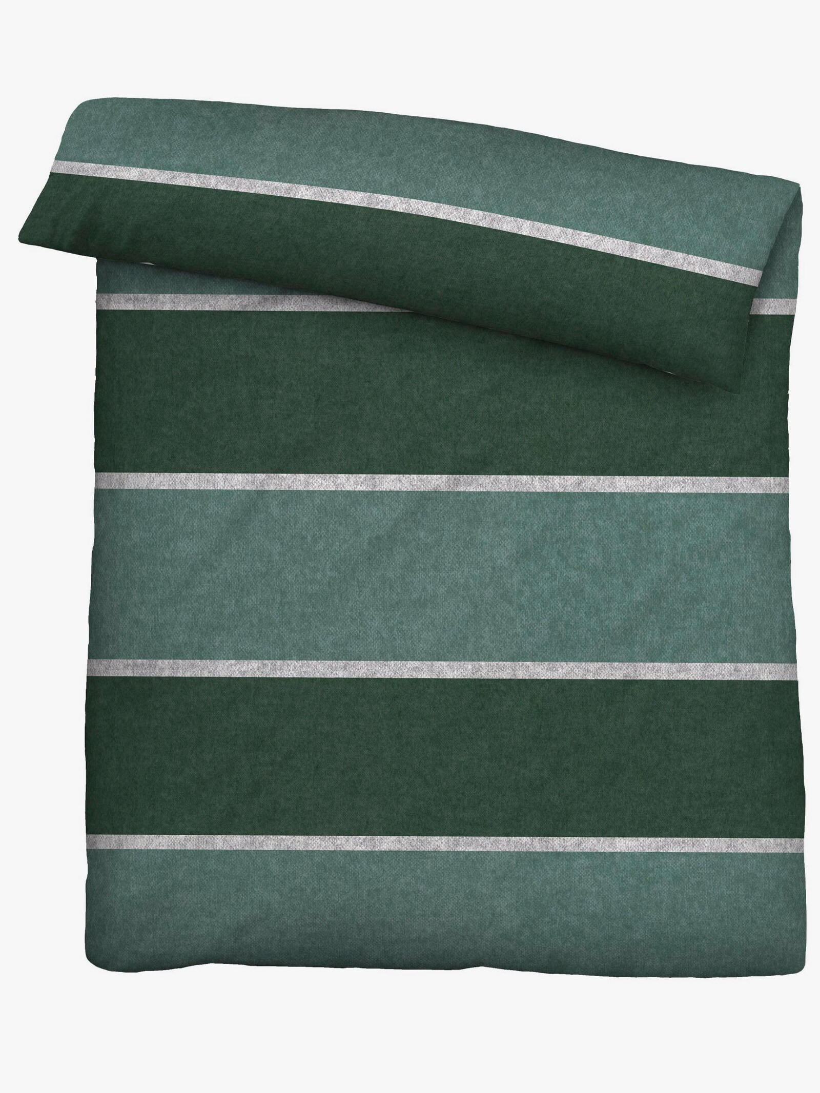 Biberna Bettwäsche - dunkelgrün-meliert