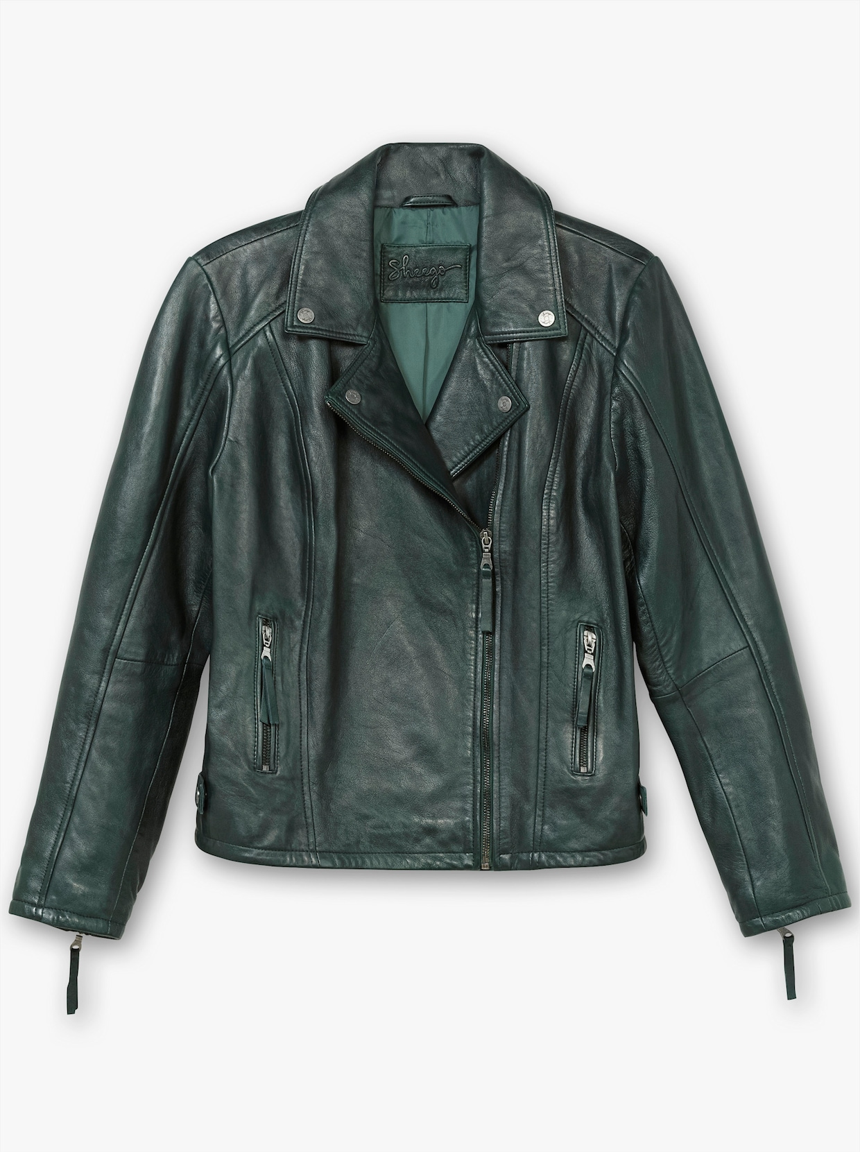 sheego Bikerjacke - tiefgrün
