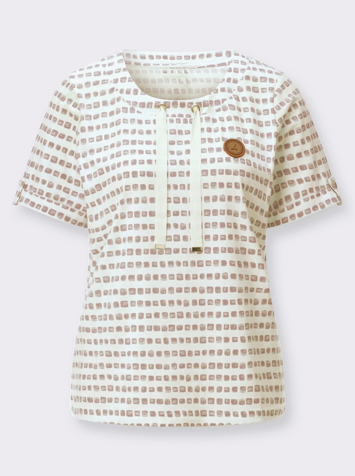 Print-Shirt - beige-ecru-bedruckt