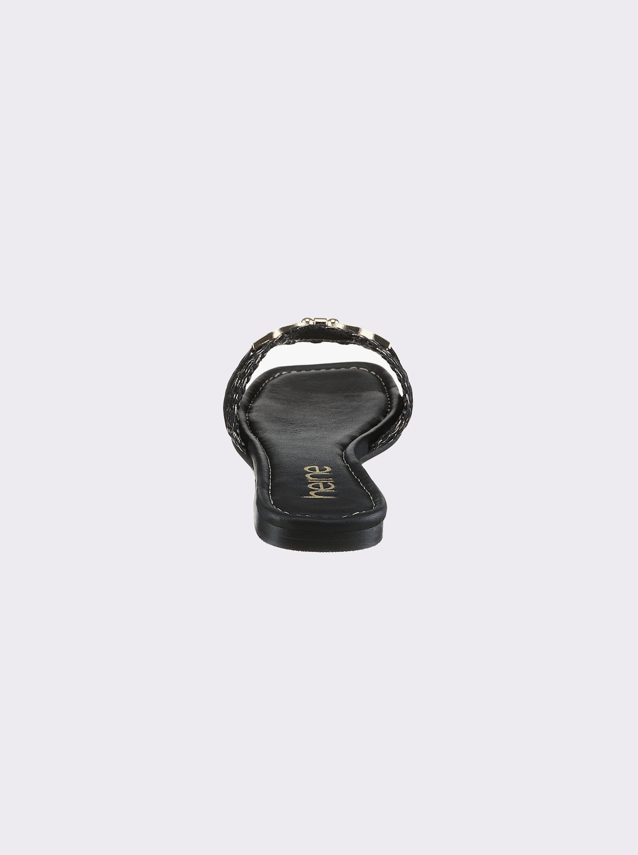 heine Pantolette - schwarz-goldfarben