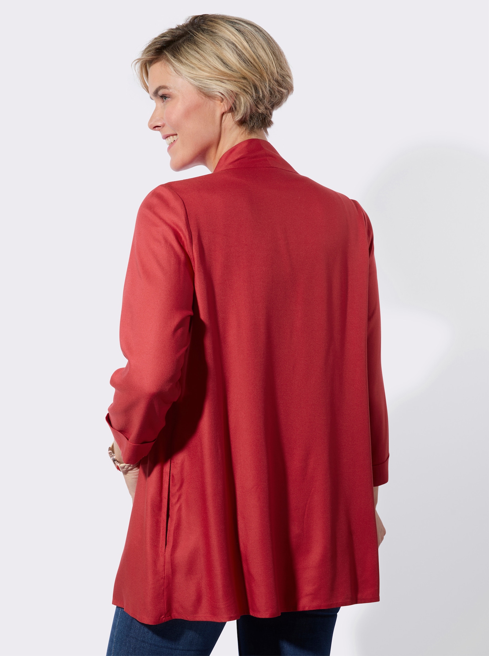 Blusenjacke in feuchtigkeitsregulierender Qualität - erdbeere