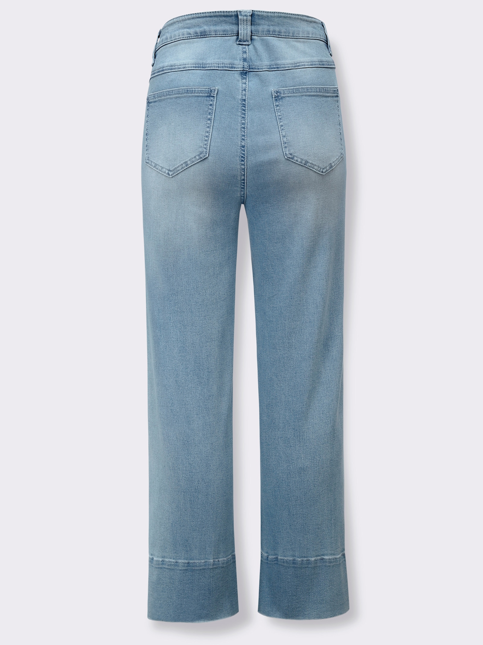 7/8-Jeans mit Passformsattel hinten - blue-bleached
