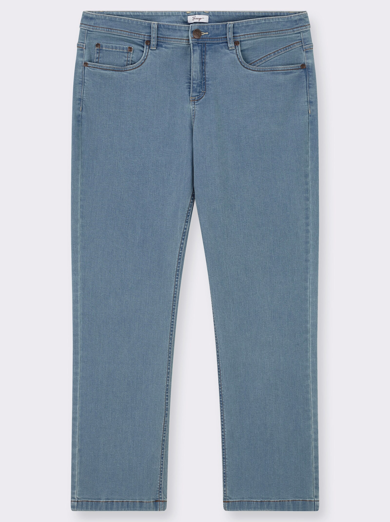 sheego Jeans mit moderner Waschung - blue-bleached