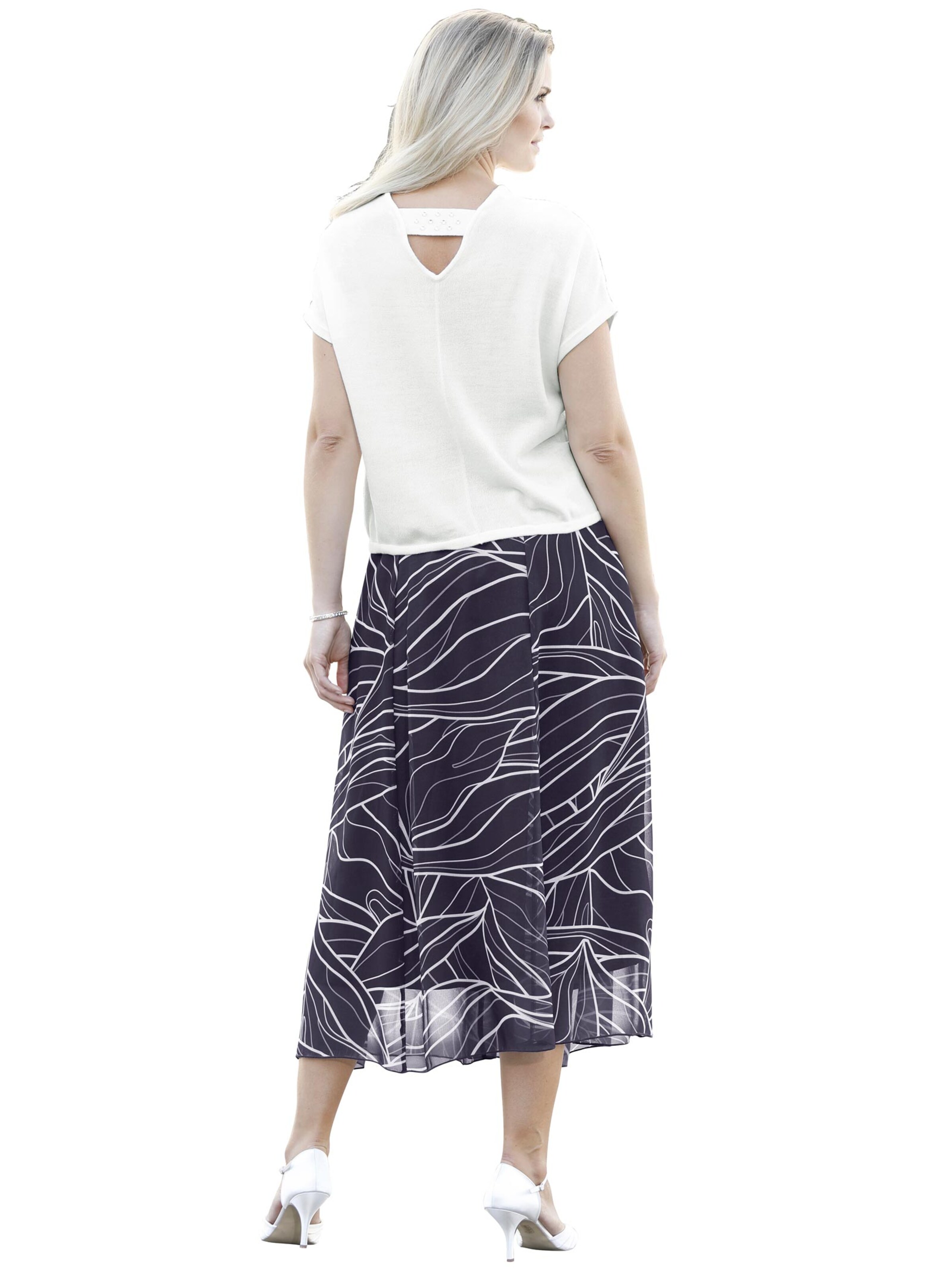 Rock - nachtblau-gemustert