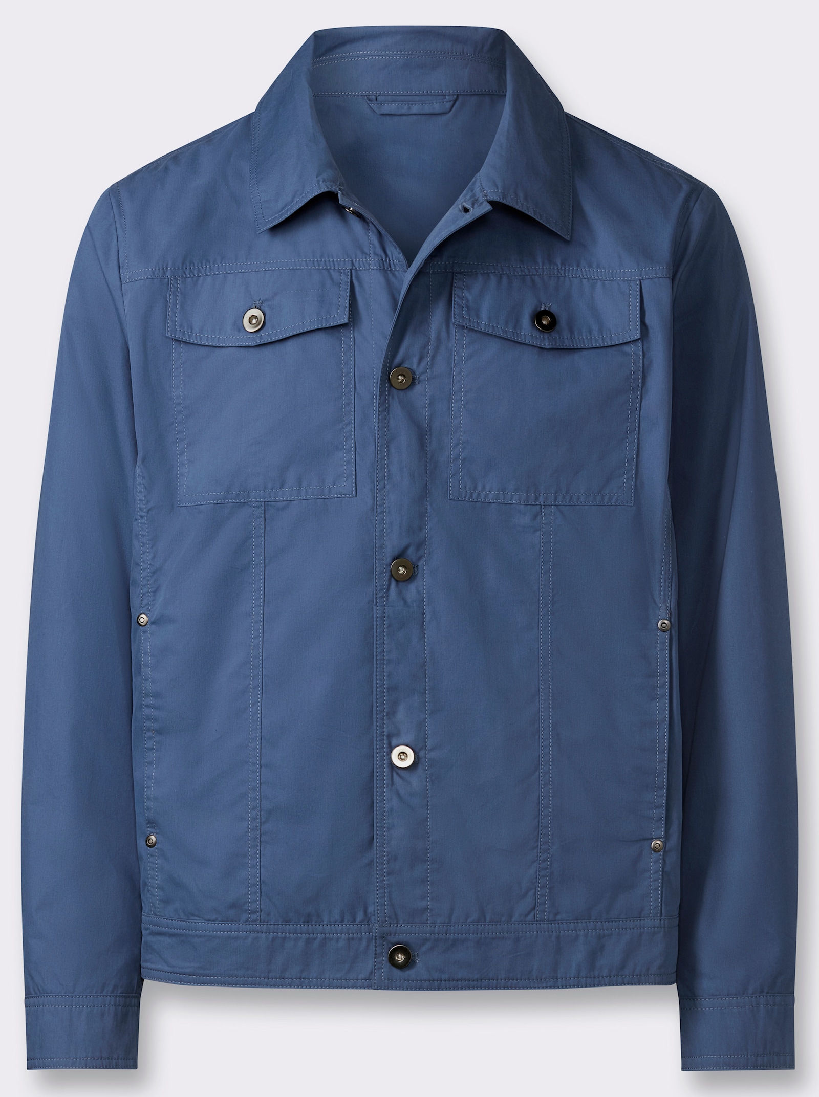 Marco Donati Jacke mit Metall-Knöpfen - jeansblau
