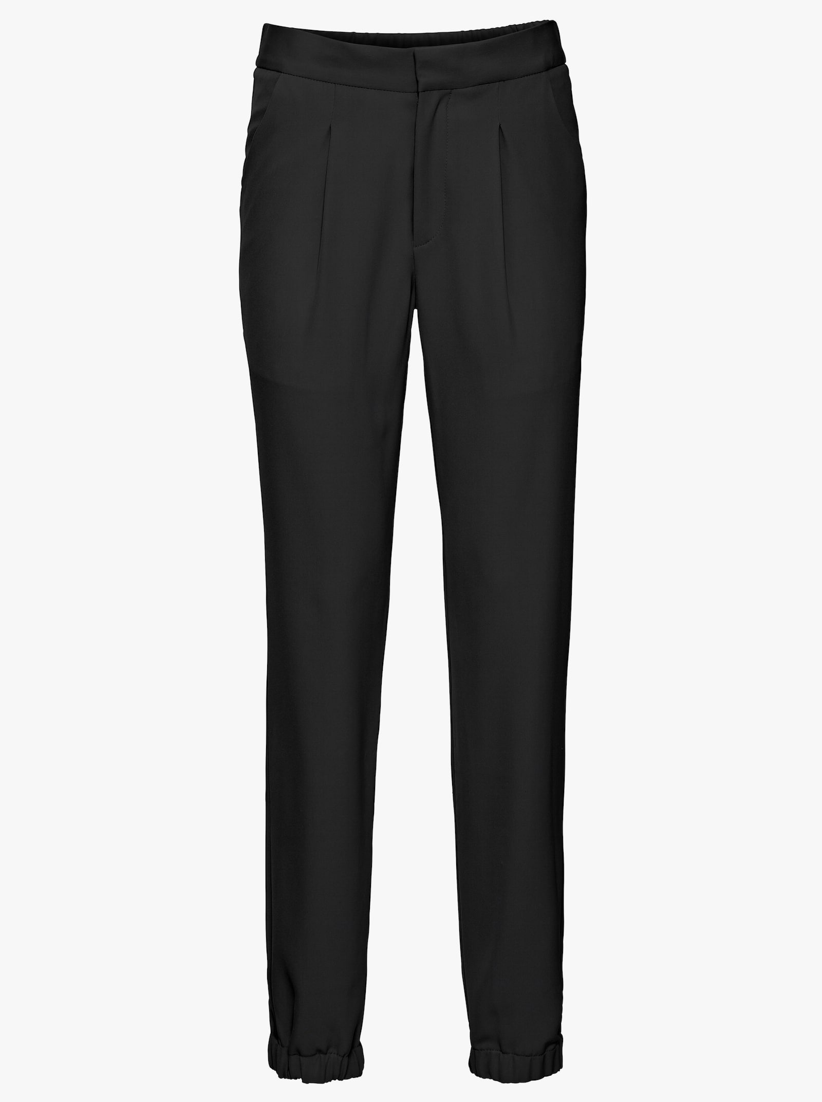 Hose mit elastischen Beinabschlüssen - schwarz