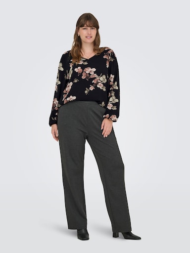 ONLY CARMAKOMA Blusenshirt - black aop:noos autumn blooming