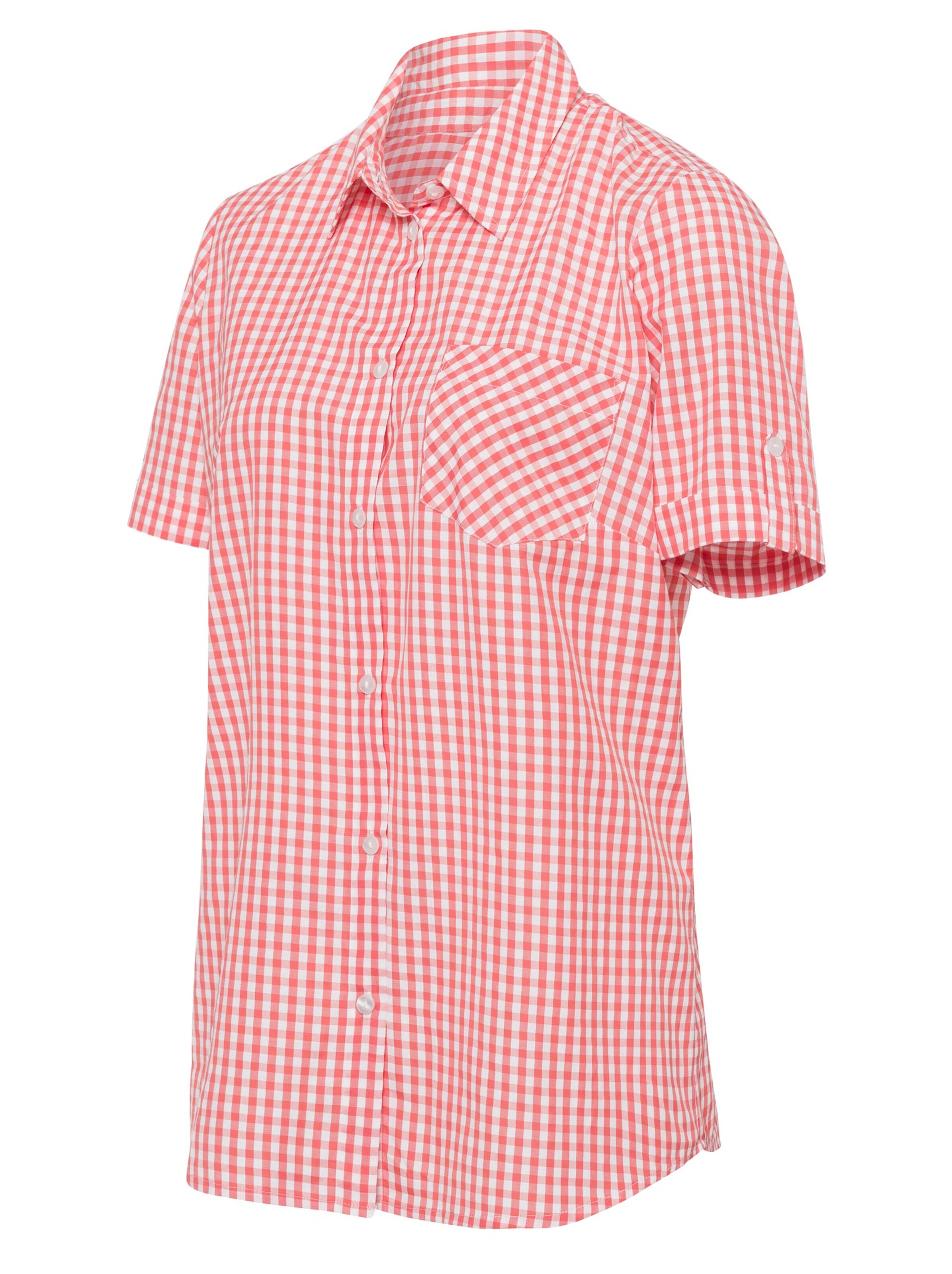 Bluse - apricot-kariert