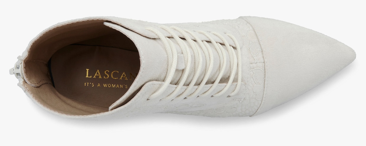 LASCANA Schnürstiefelette - beige