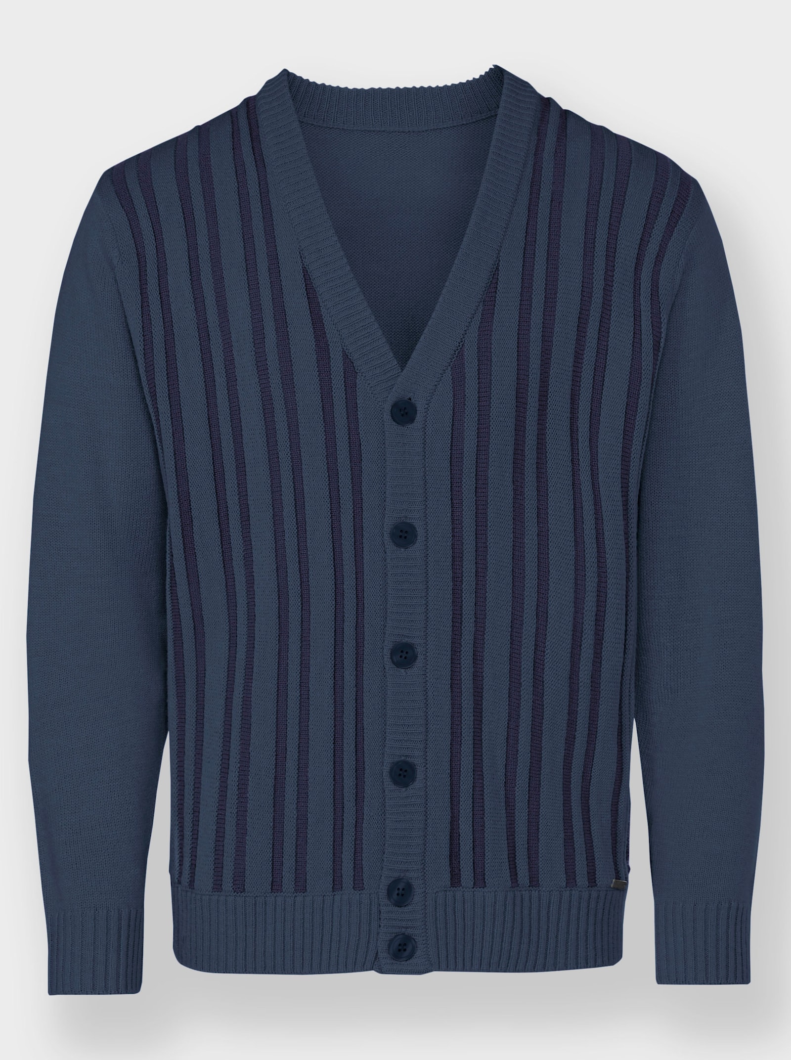 Marco Donati Vest met tweekleurig structuurpatroon voor - donkerblauw/marine gedessineerd