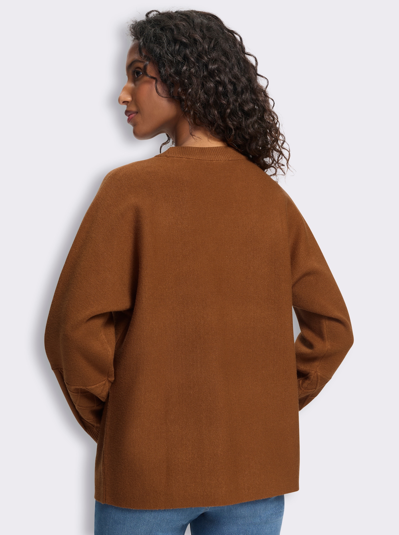 heine Feinstrickpullover mit Taschen - cognac