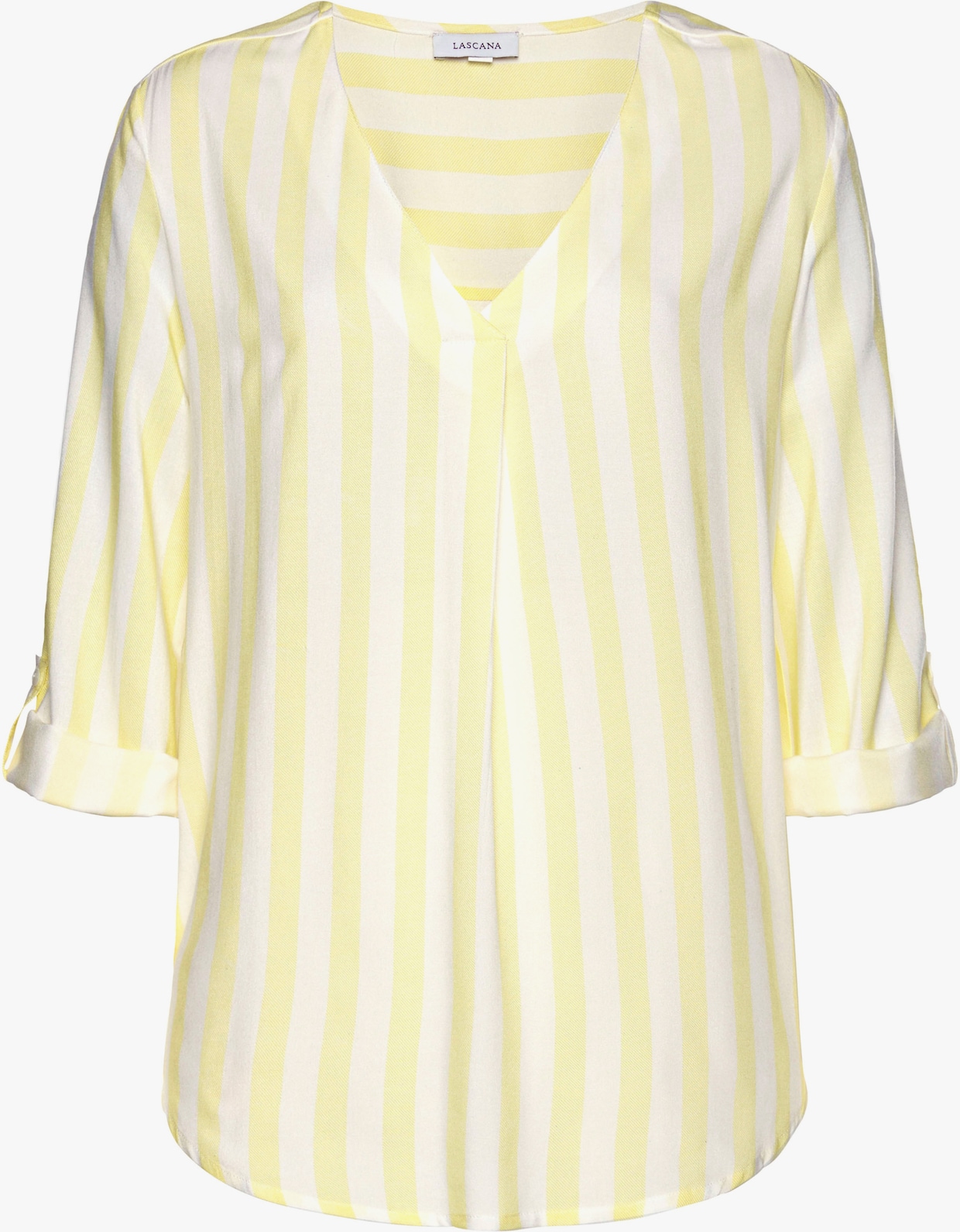 LASCANA Comfortabele blouse - wit/geel