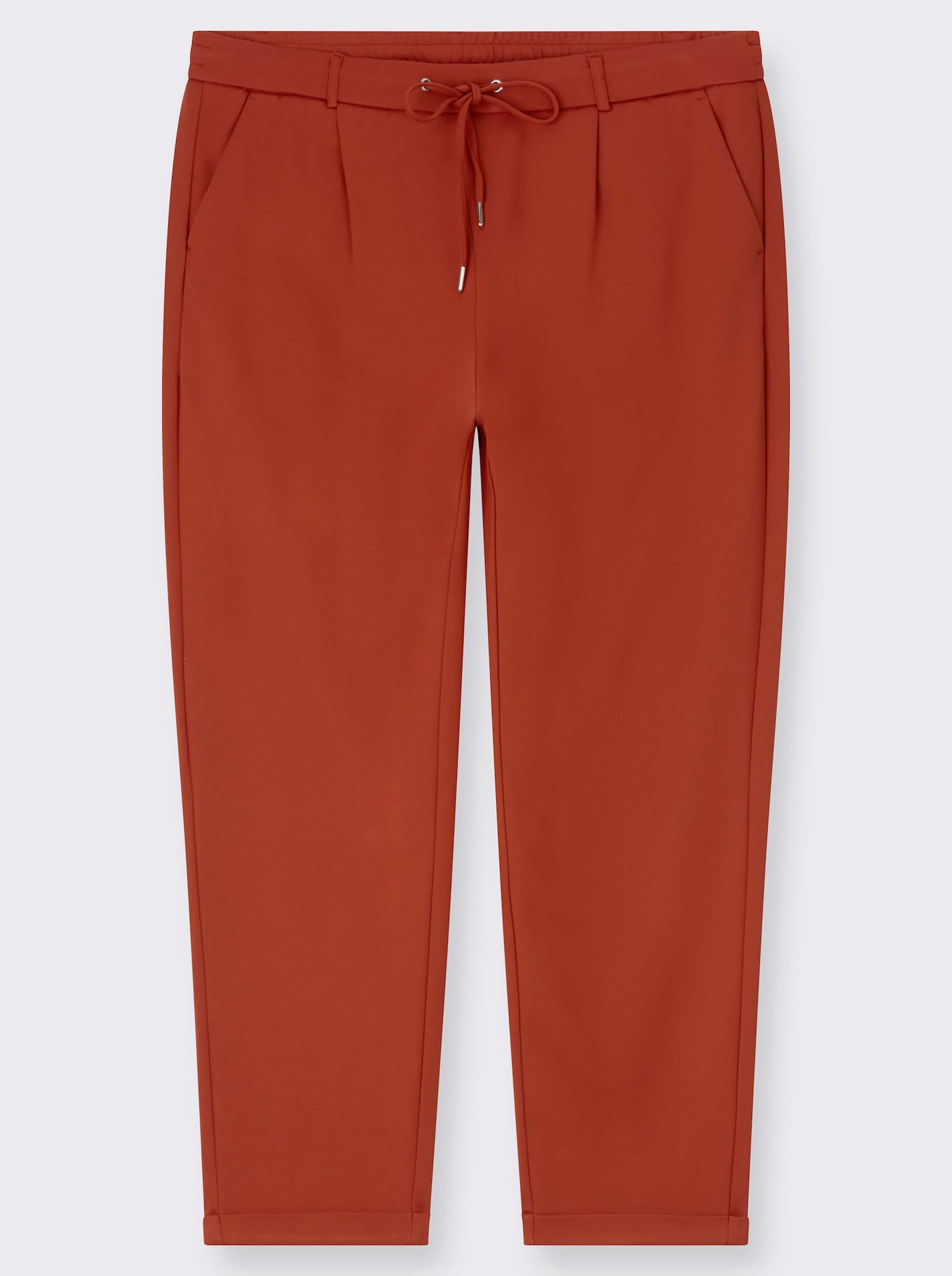 Jogg Pants in Interlock-Qualität - rostrot