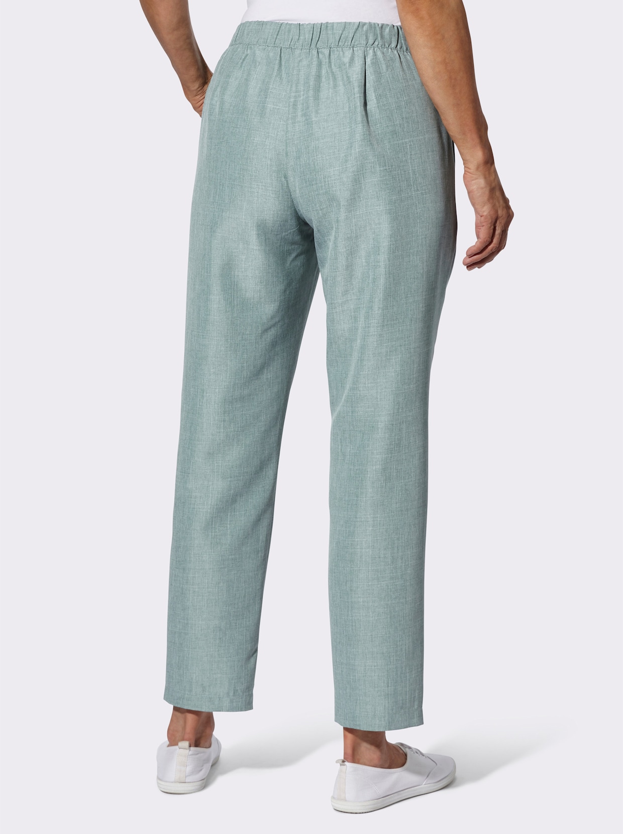 comfortbroek - jade gemêleerd