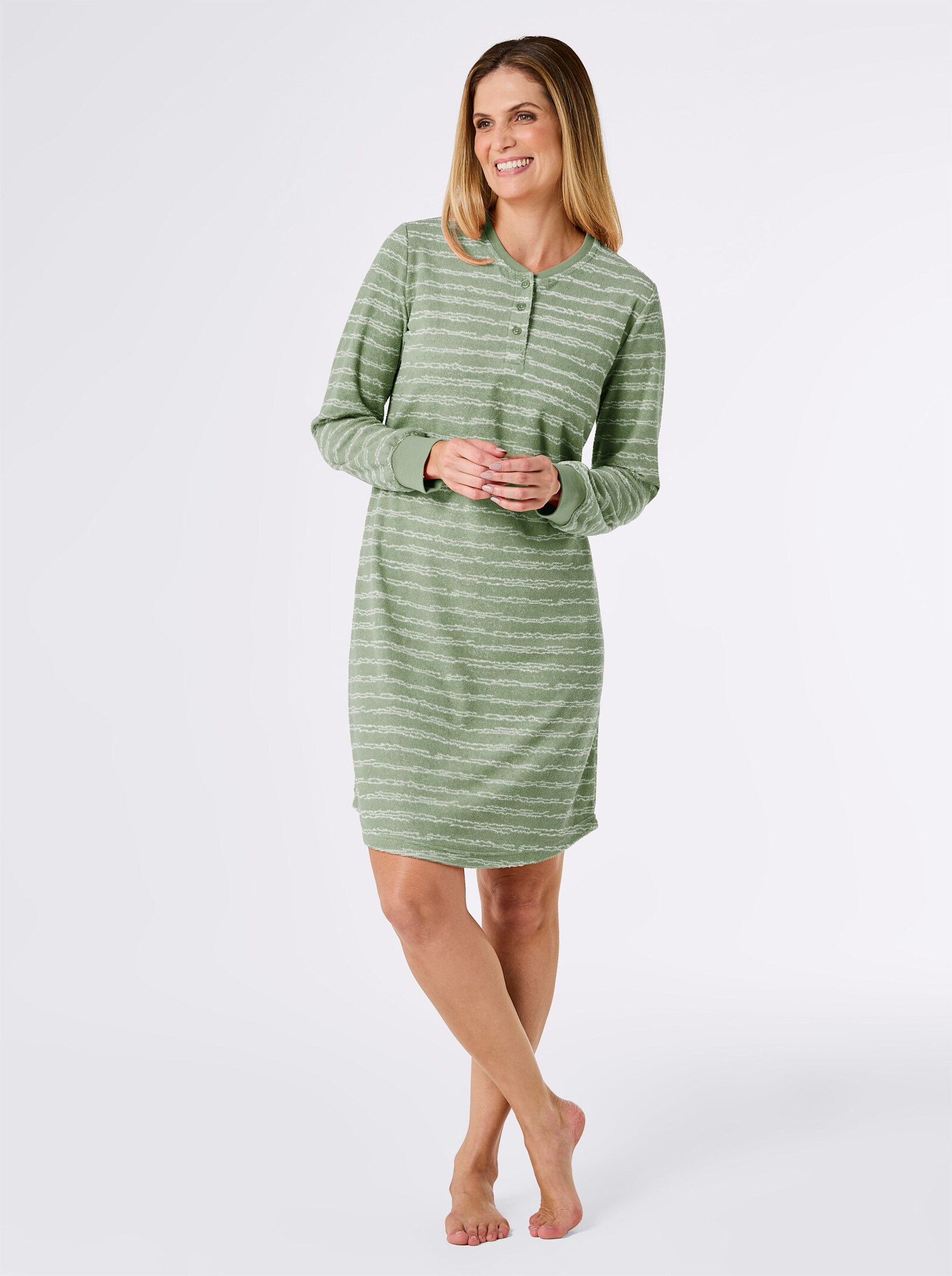 wäschepur Nachthemd - eucalyptus/ecru