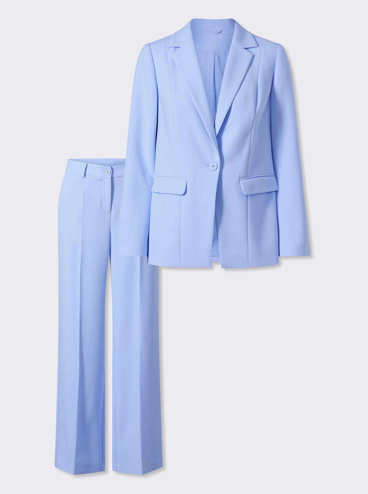 heine Tailleur-pantalon avec jambes larges - bleu glacier