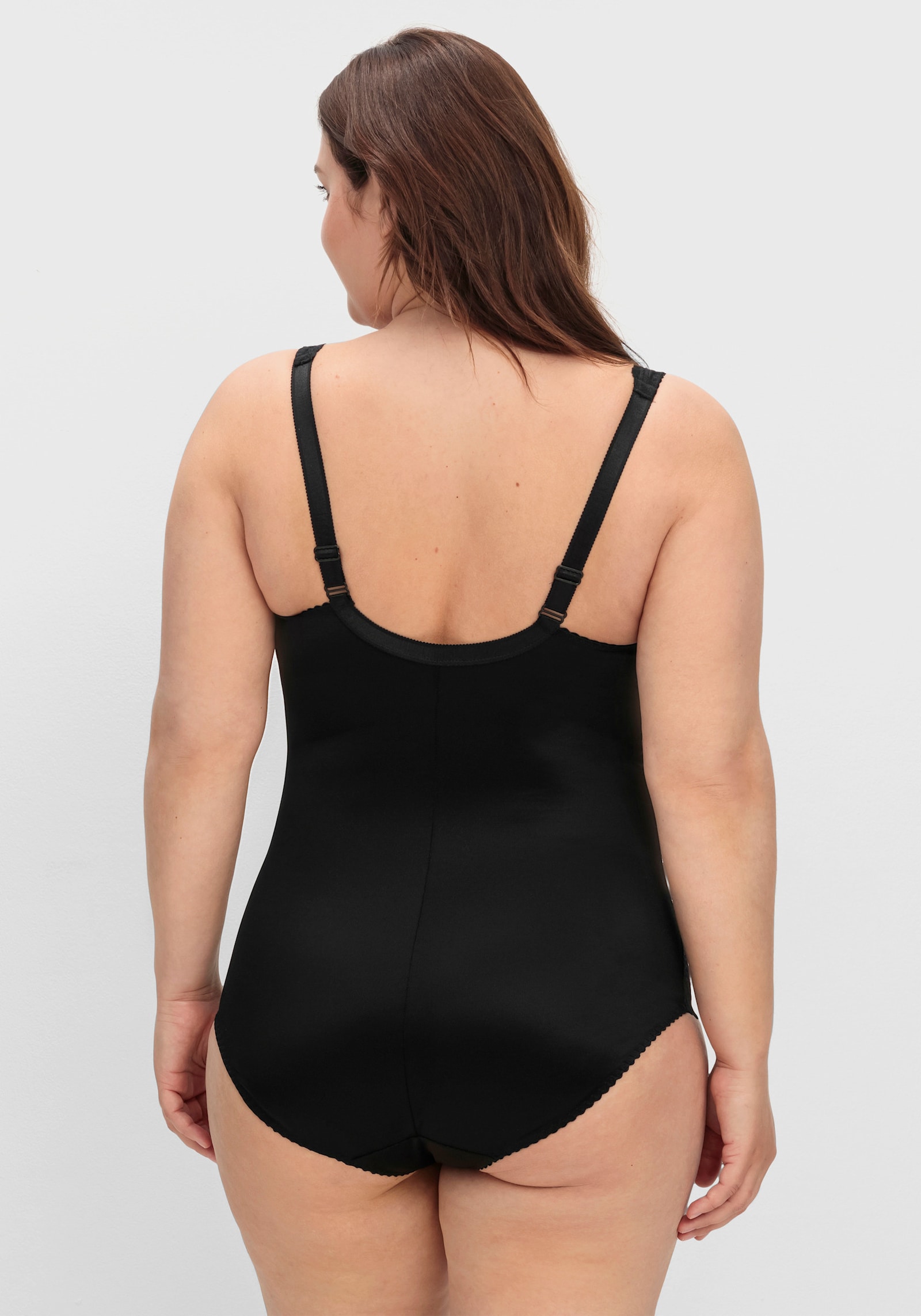 sheego Body mit gepolsterten Trägern - schwarz