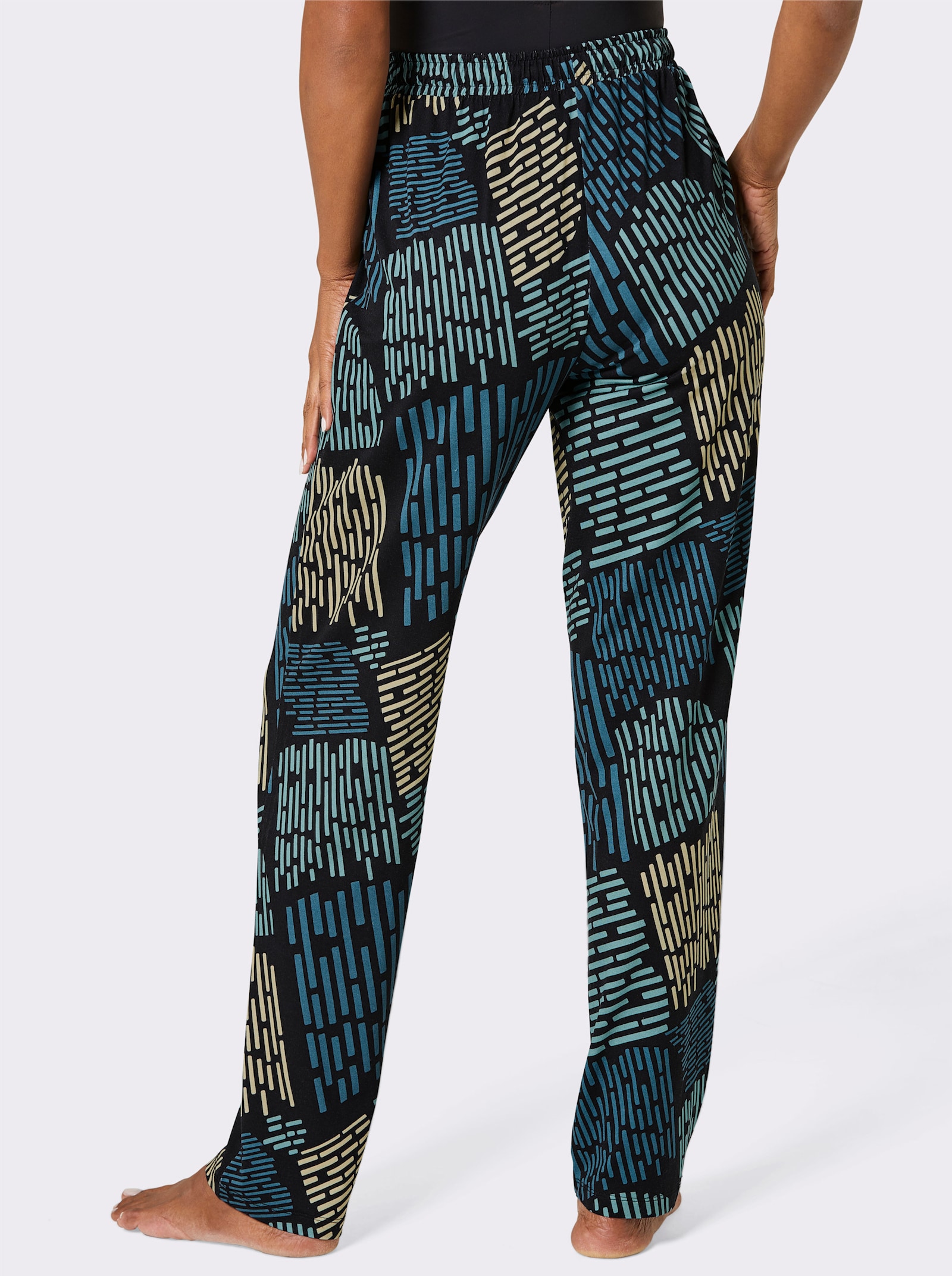 feel good Strandhose - weiß-schwarz-topas