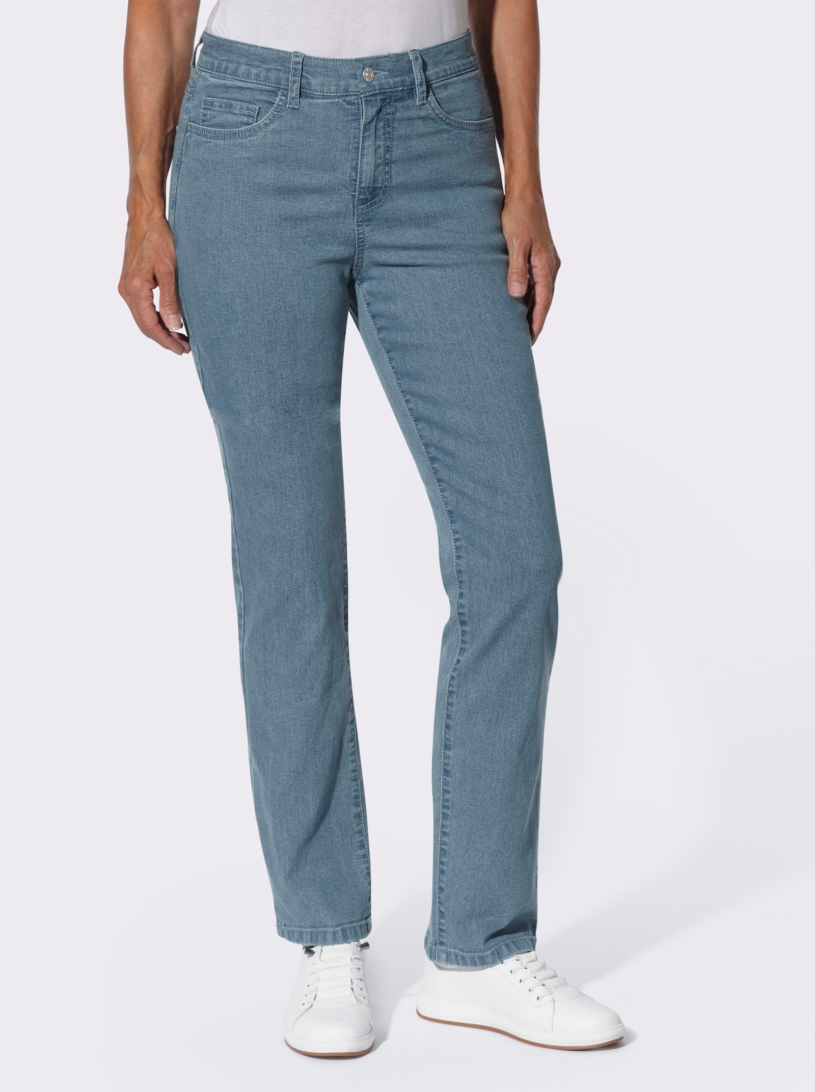 Jeans mit gerader Schnittführung - blue-bleached