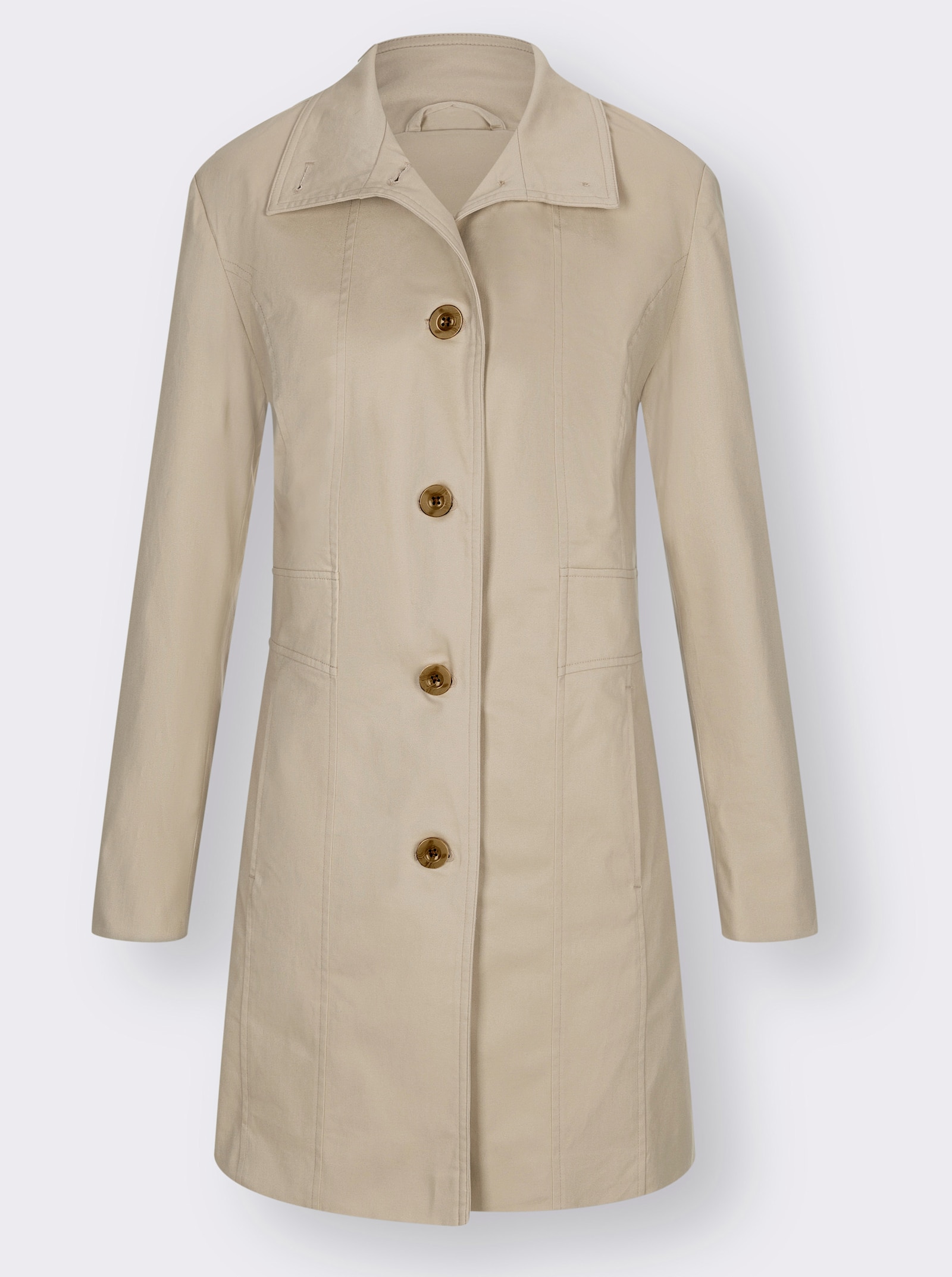 Jacke mit variablem Kragen - beige
