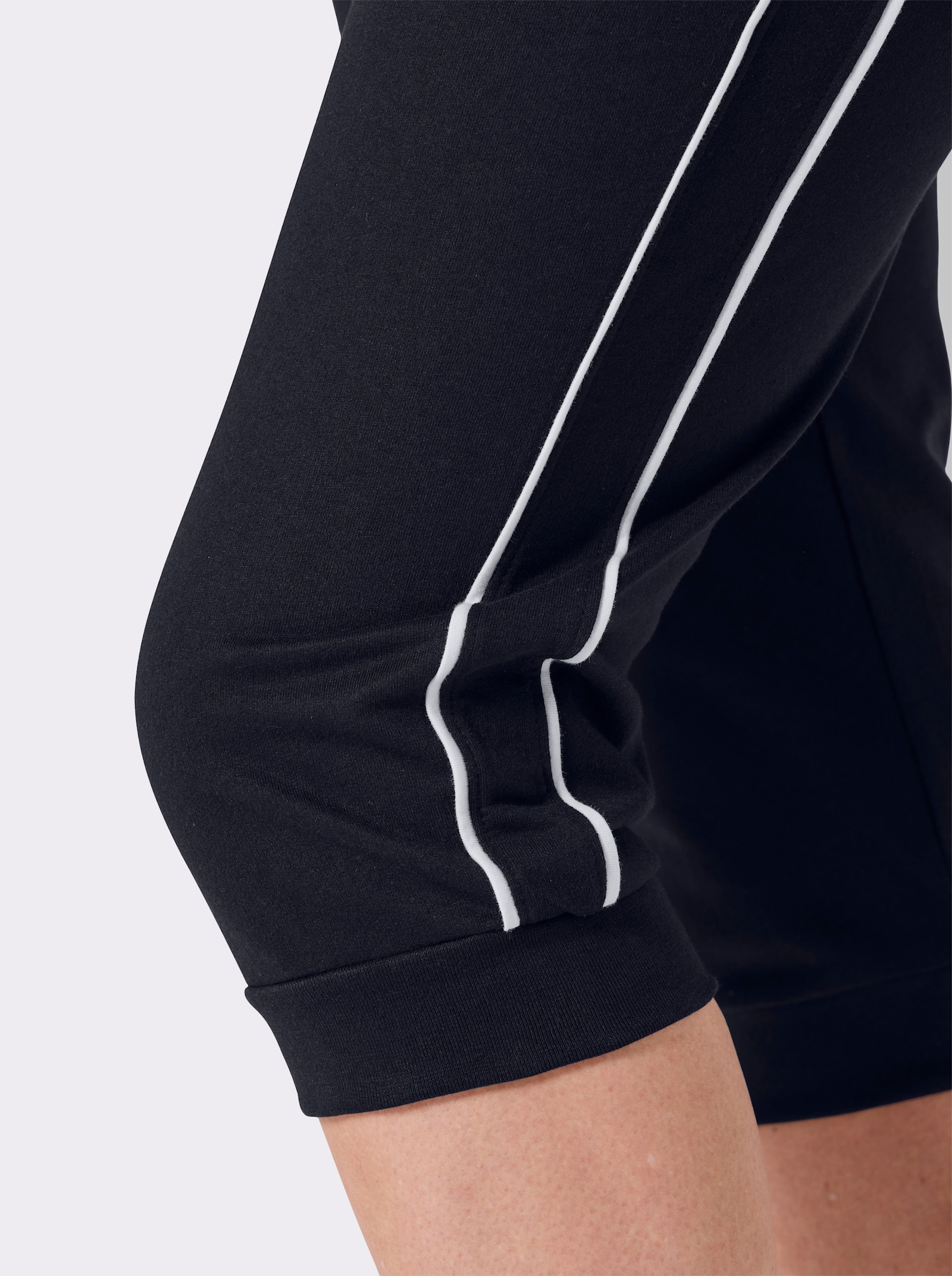 feel good Caprihose mit Bündchen - marine-weiß