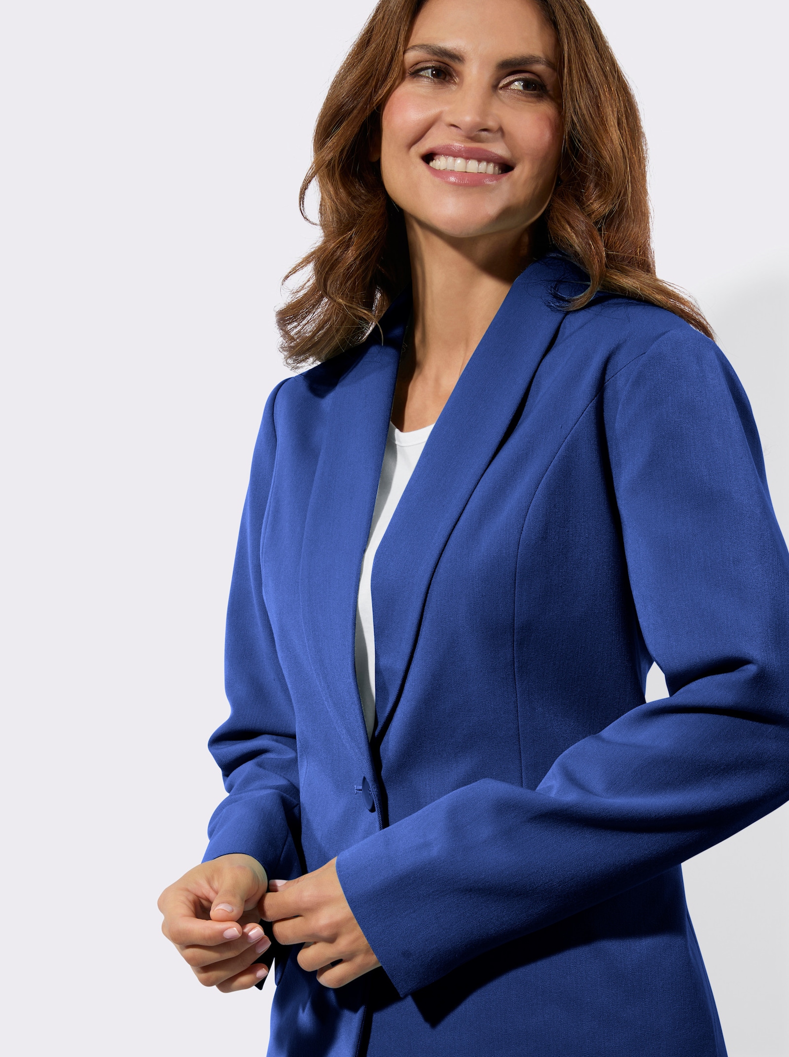 Blejzr s ramenními vycpávkami - královská modrá