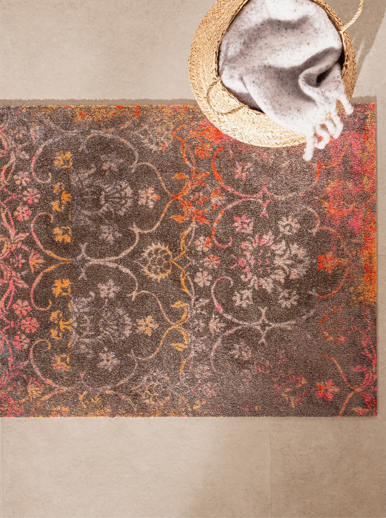 wash+dry by Kleen-Tex Voetmat - taupe/bont