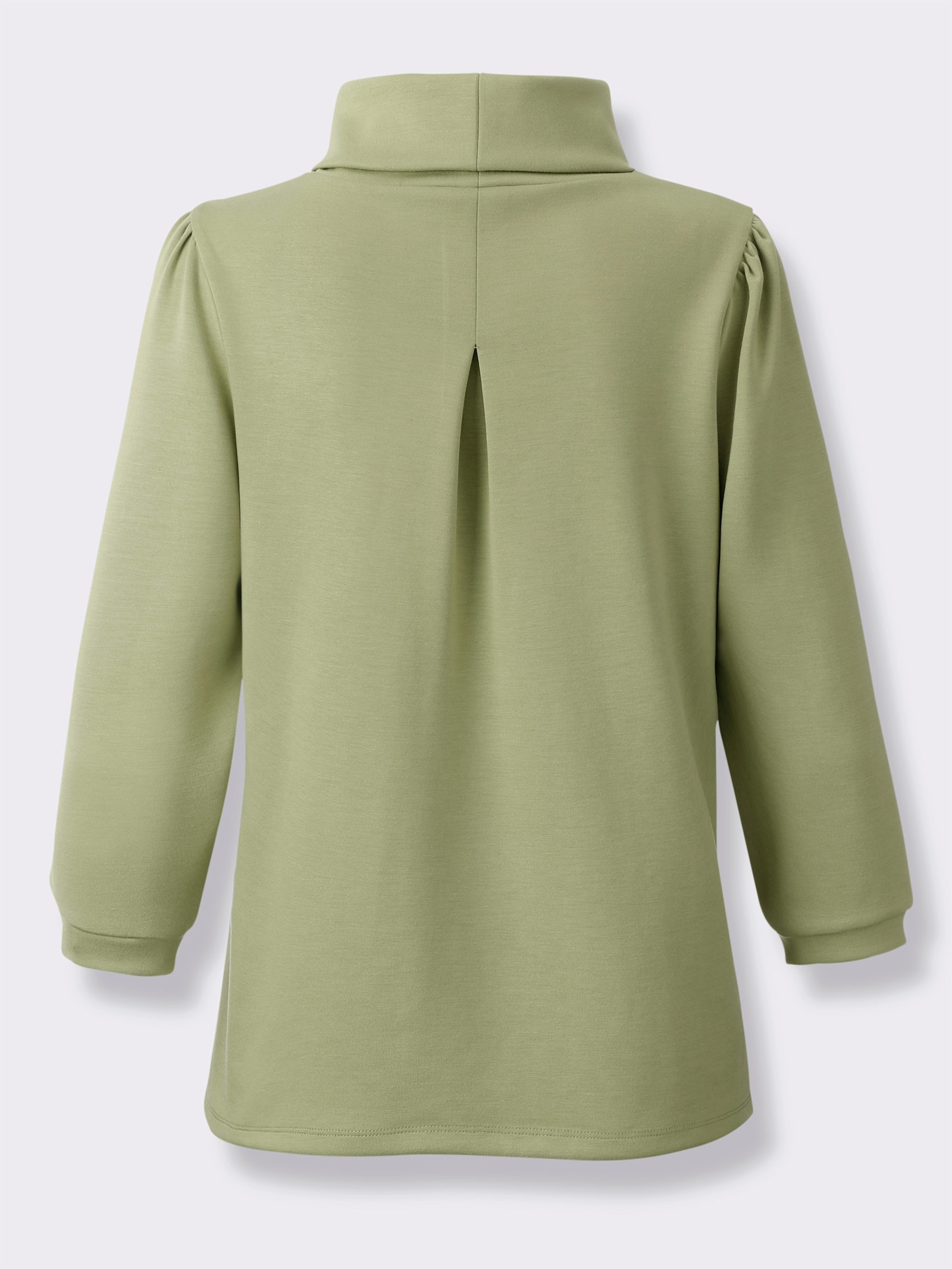 Sweatshirt mit Kellerfalte hinten - schilf