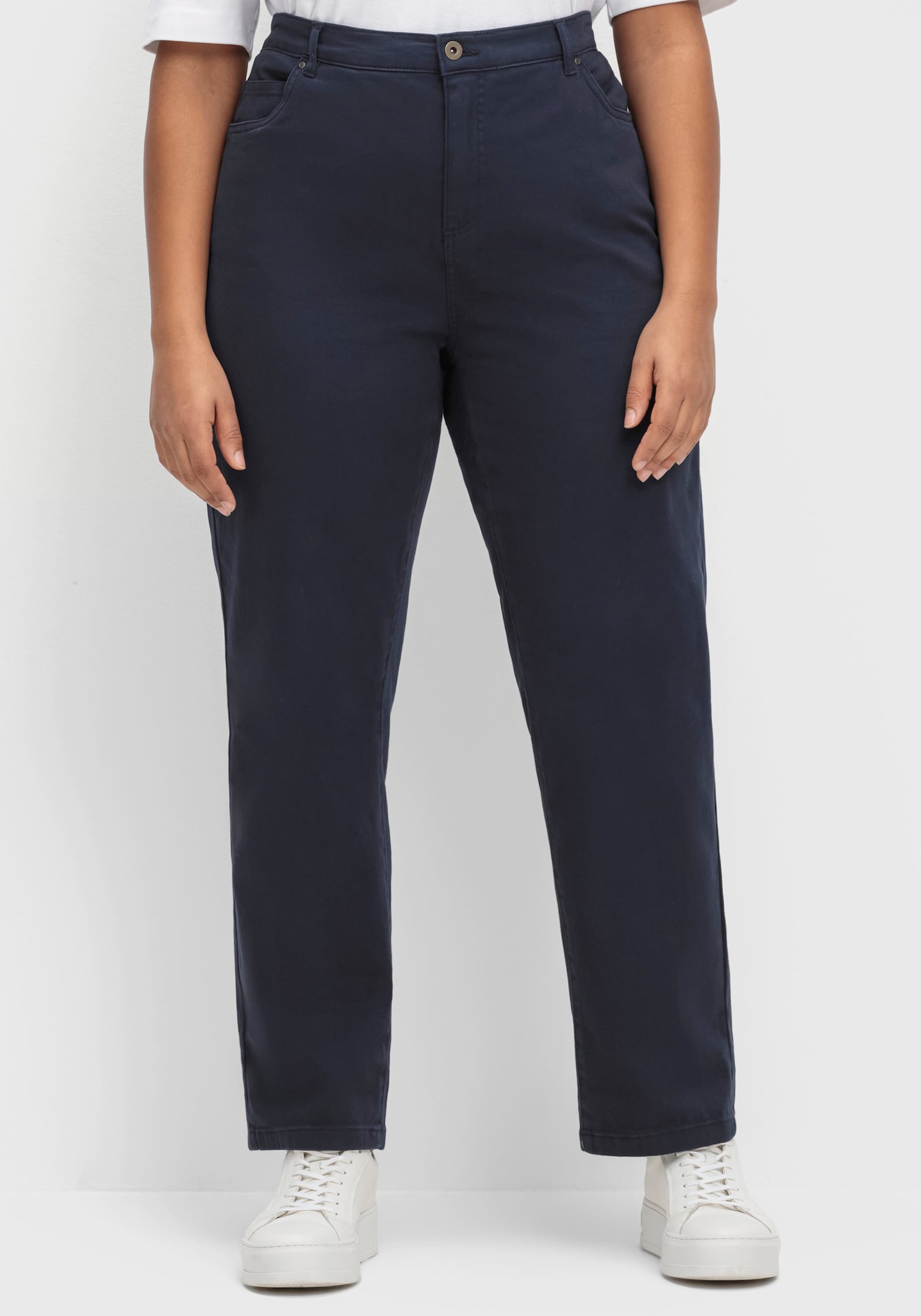 5-Pocket-Hose mit seitlichem Dehnbund - marine