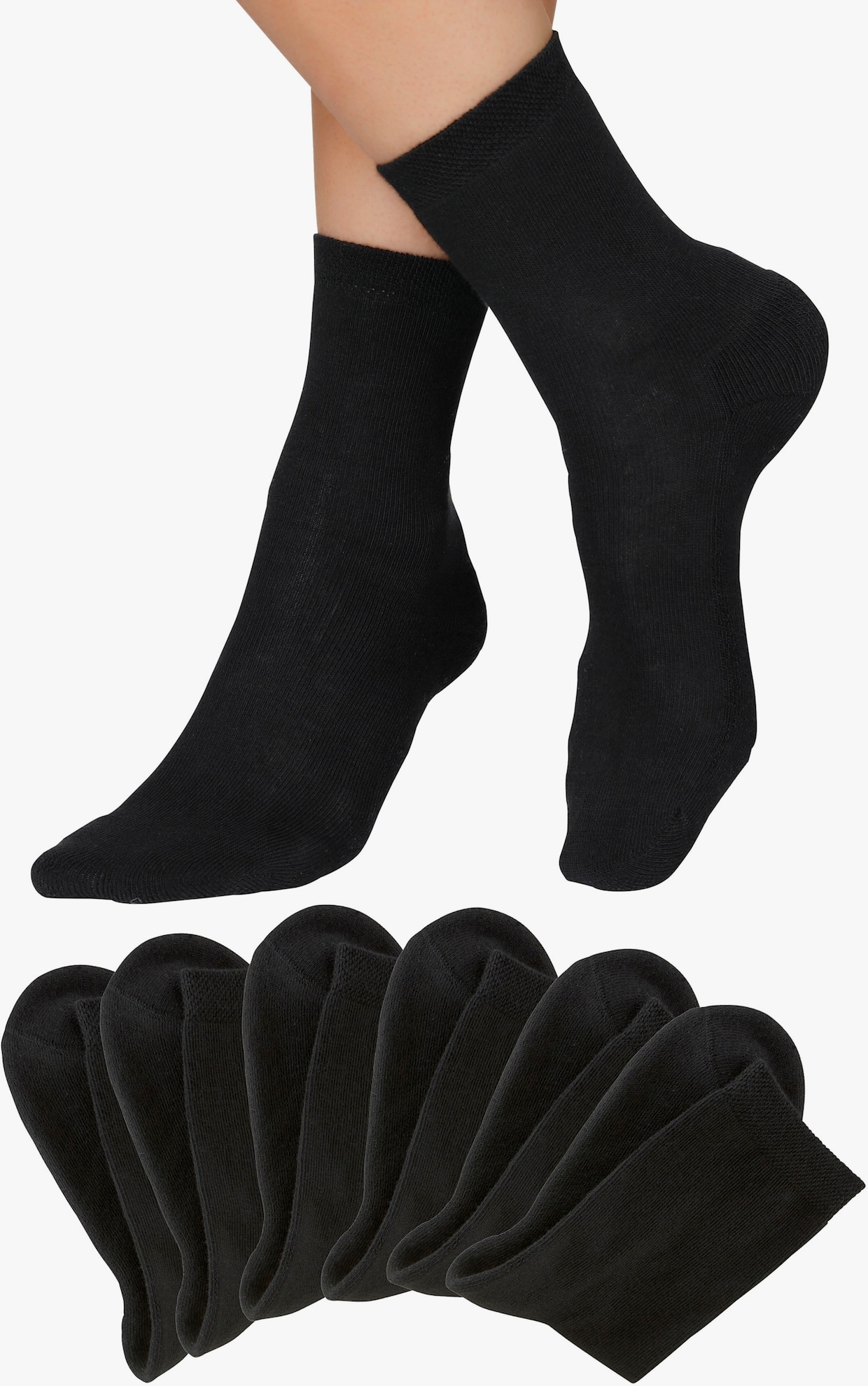 H.I.S Chaussettes - 6x noir