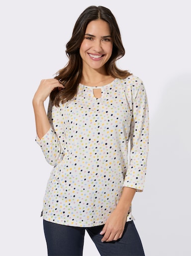 3/4-Arm-Shirt mit Grafik-Druck - ecru-bedruckt