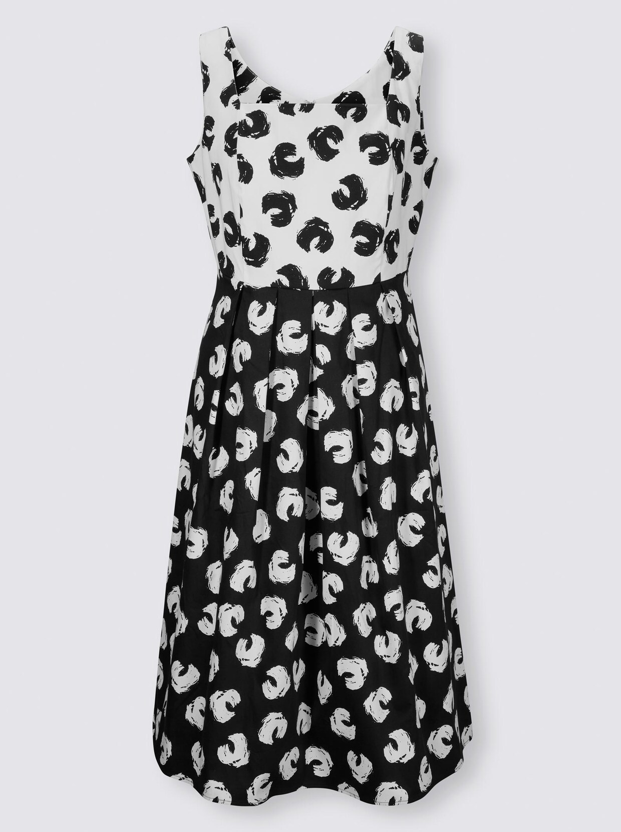 Ashley Brooke Druck-Kleid - schwarz-weiß-bedruckt