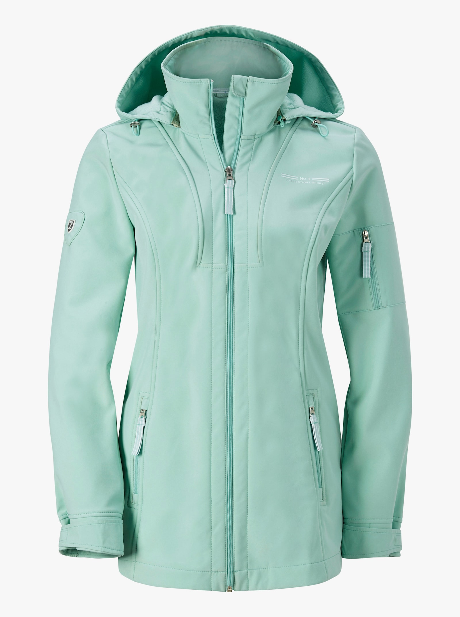 Softshell-jack met fleecevoering - mint