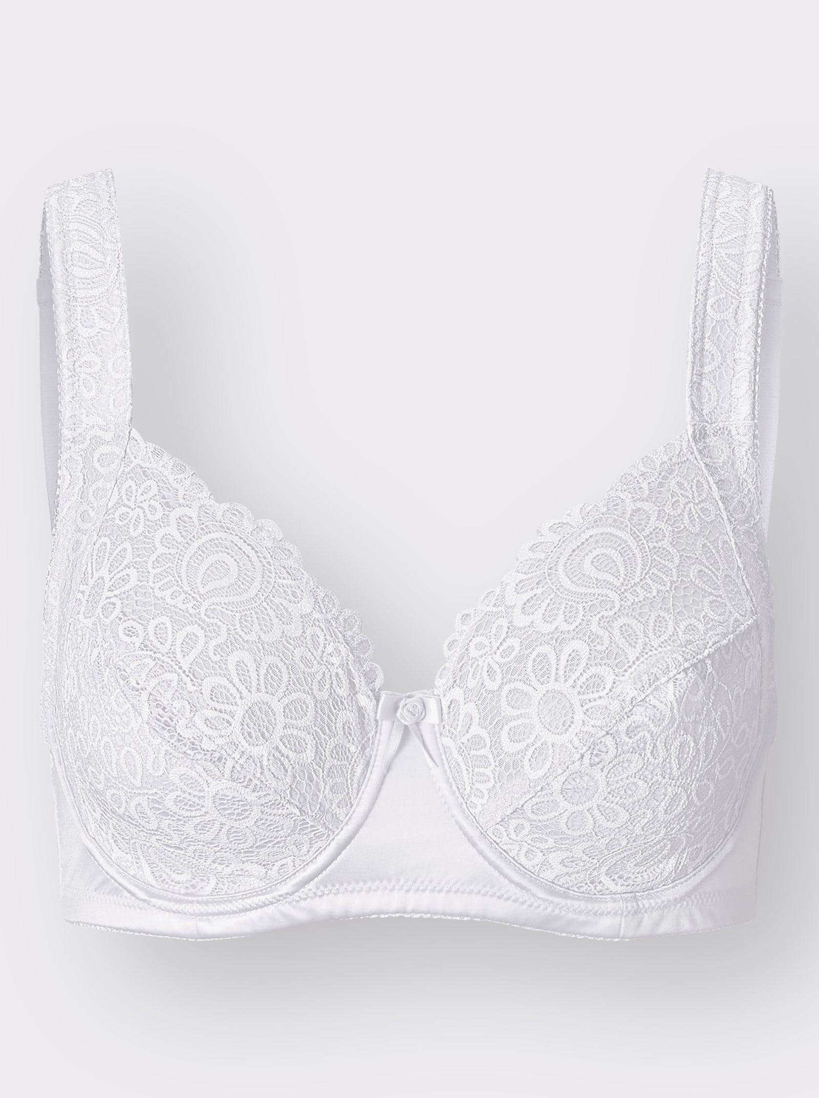 Entlastungs-BH mit Bügel mit wattierten Komfortträgern - weiß