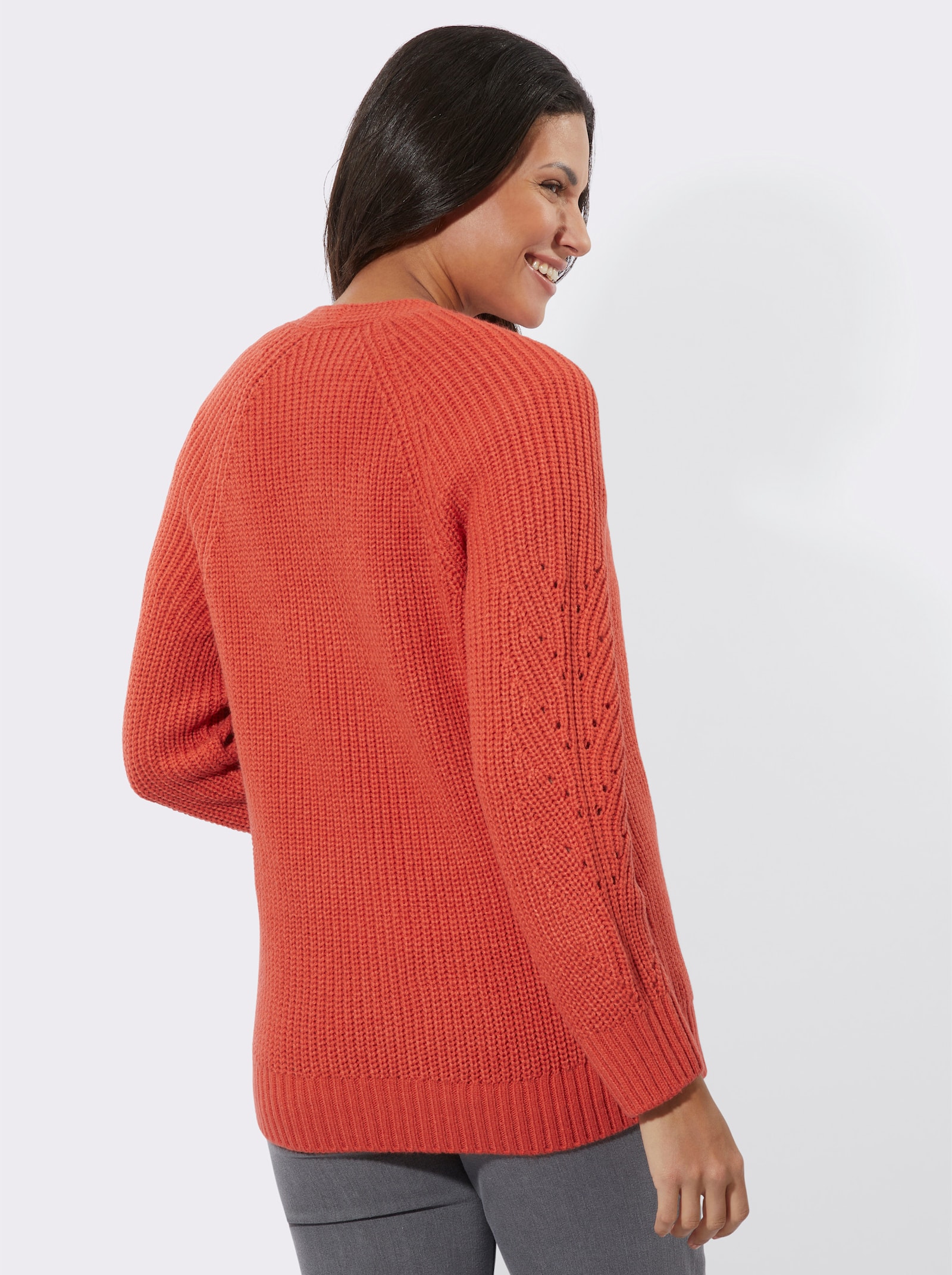 Strickjacke in Ripp-Optik - terra