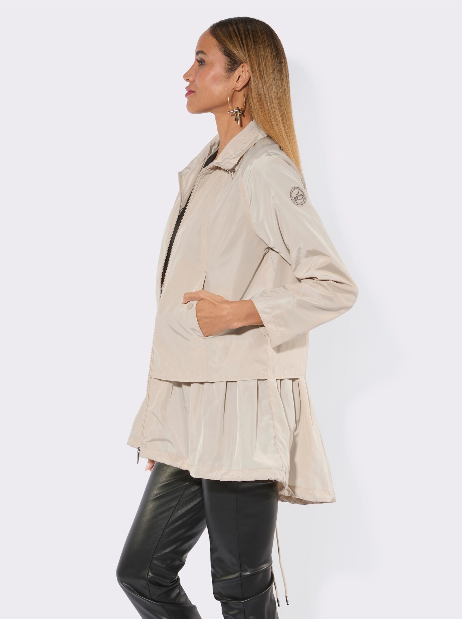 Jacke im Lagen-Look - sand